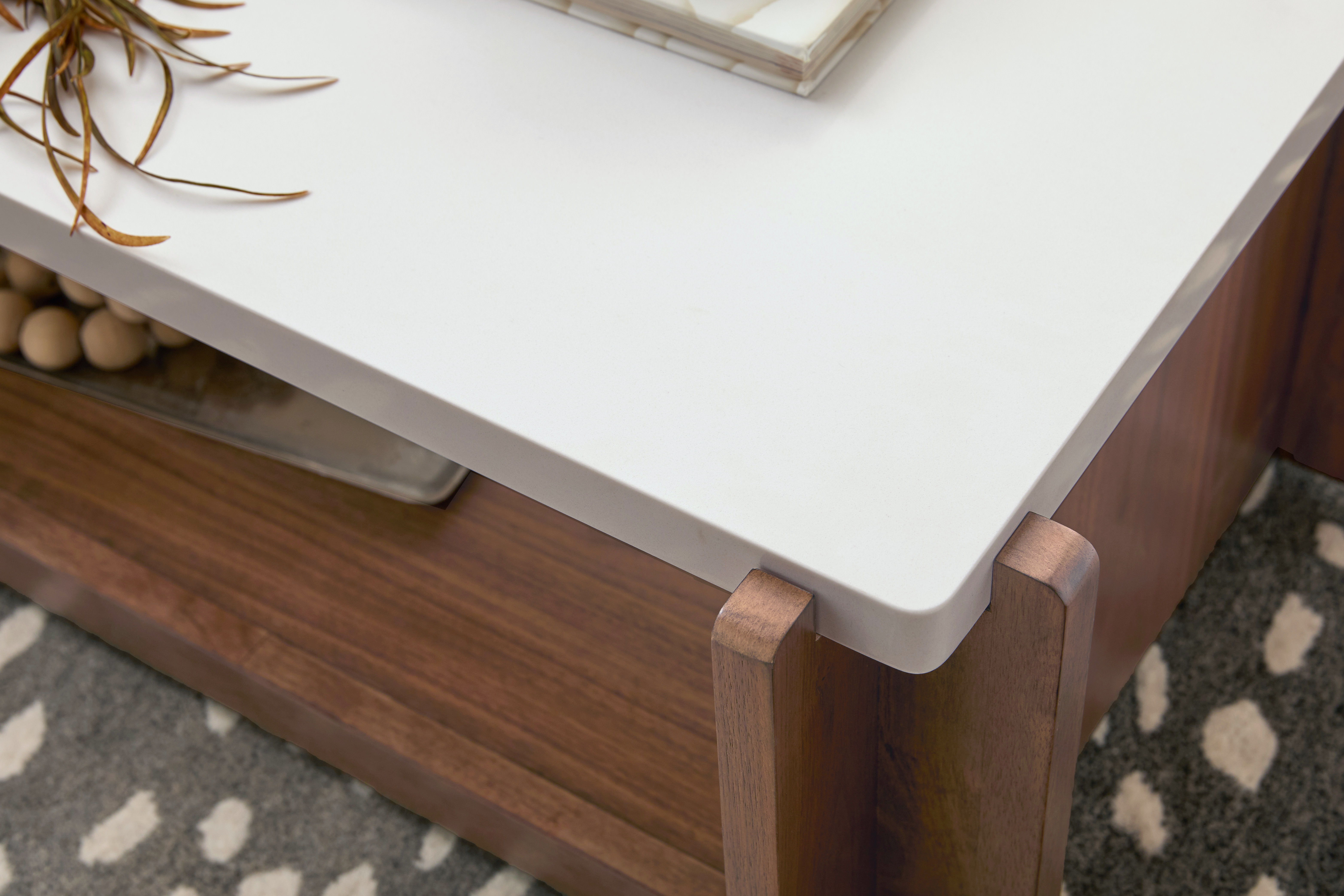 Lincoln - Rectangular Coffee Table With Casters - Light Brown, light brown, view 6