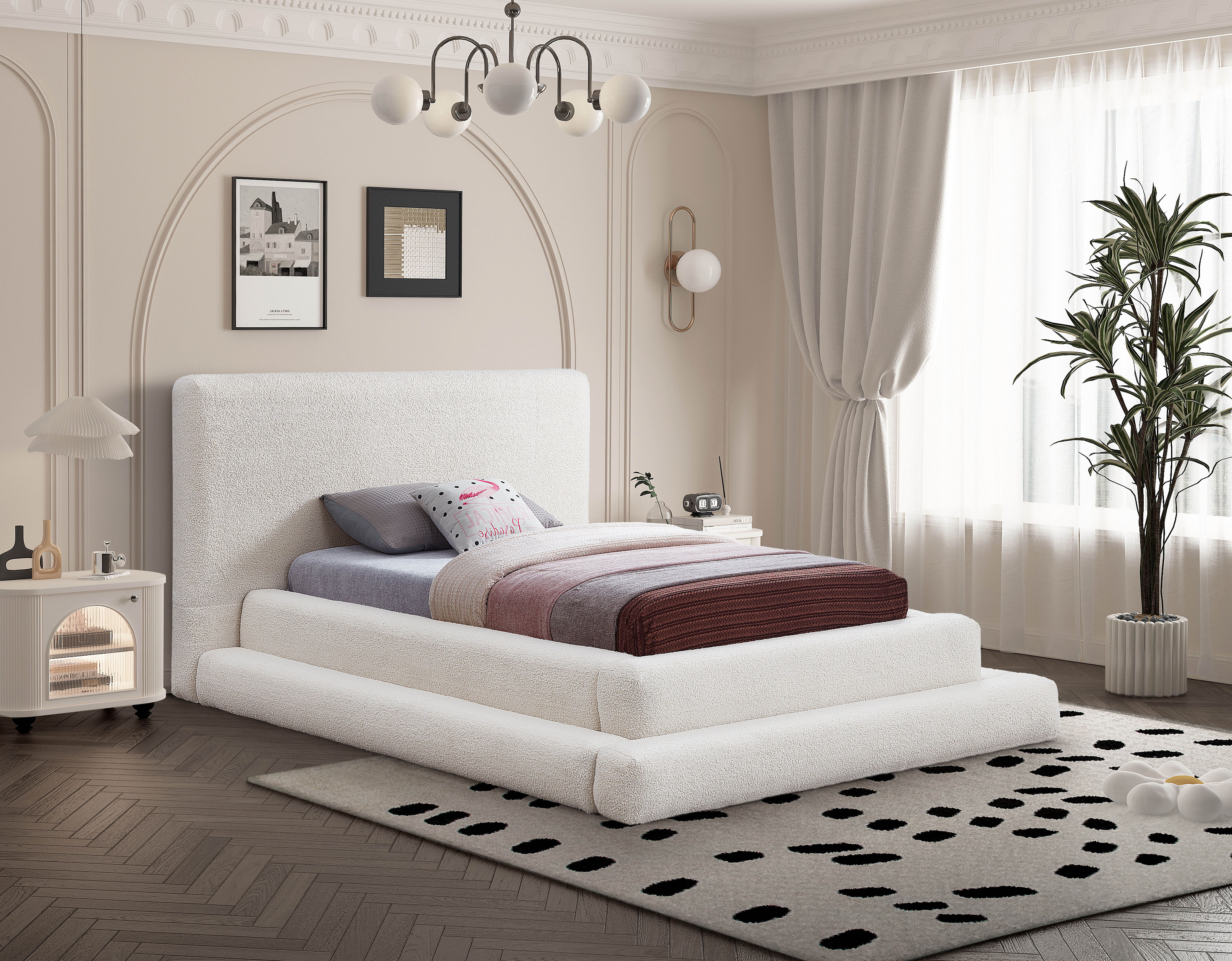 Dane - Twin Bed - Cream