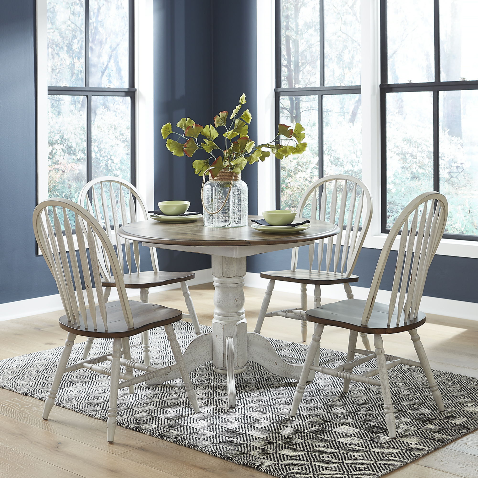 Liberty Furniture Carolina Crossing - 5 Piece Drop Leaf Set - White