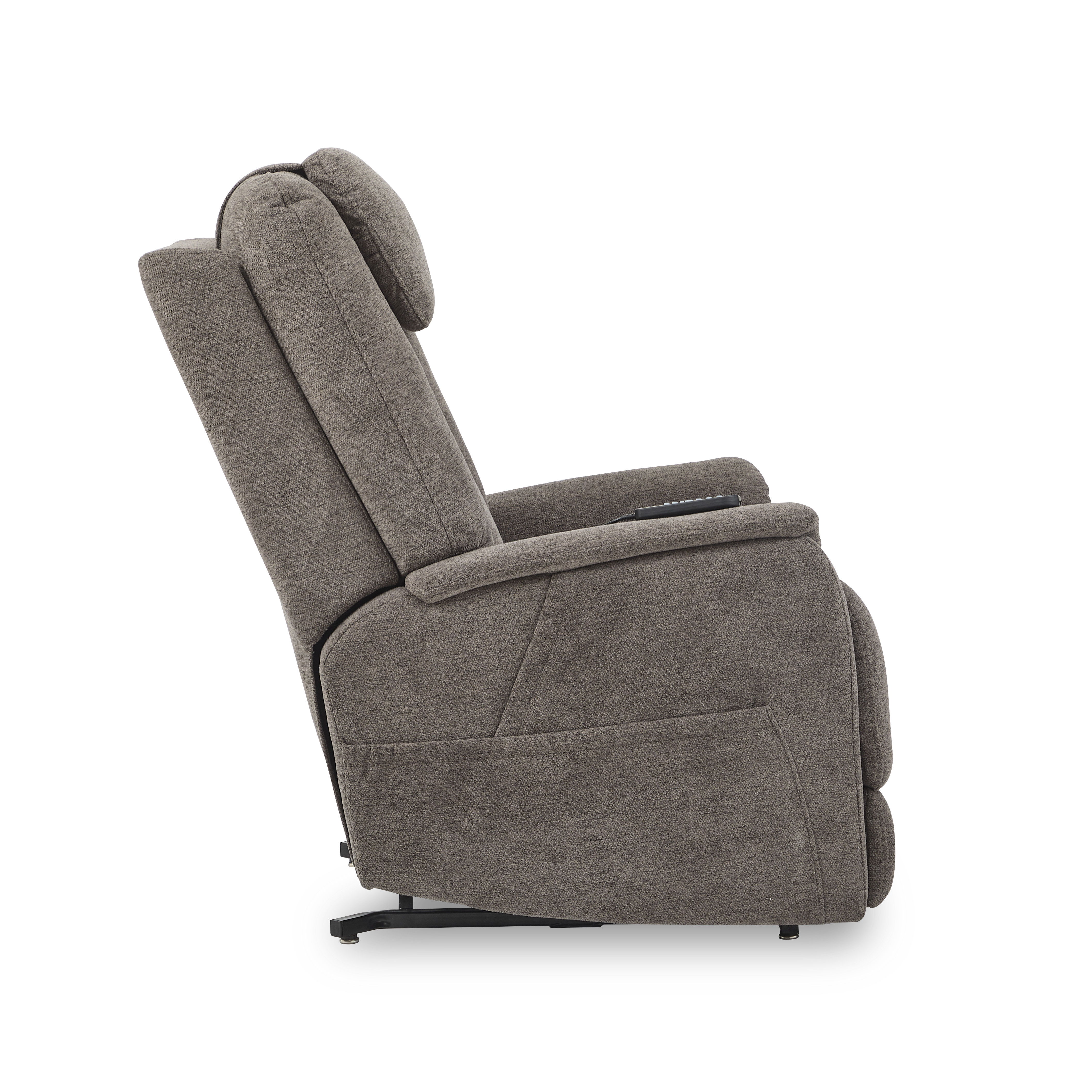 Zecliner Model 3+ - Power Rocking Sleep Recliner With Power Headrest, Lumbar, Heat & Massage - Dark Gray, dark gray, view 4