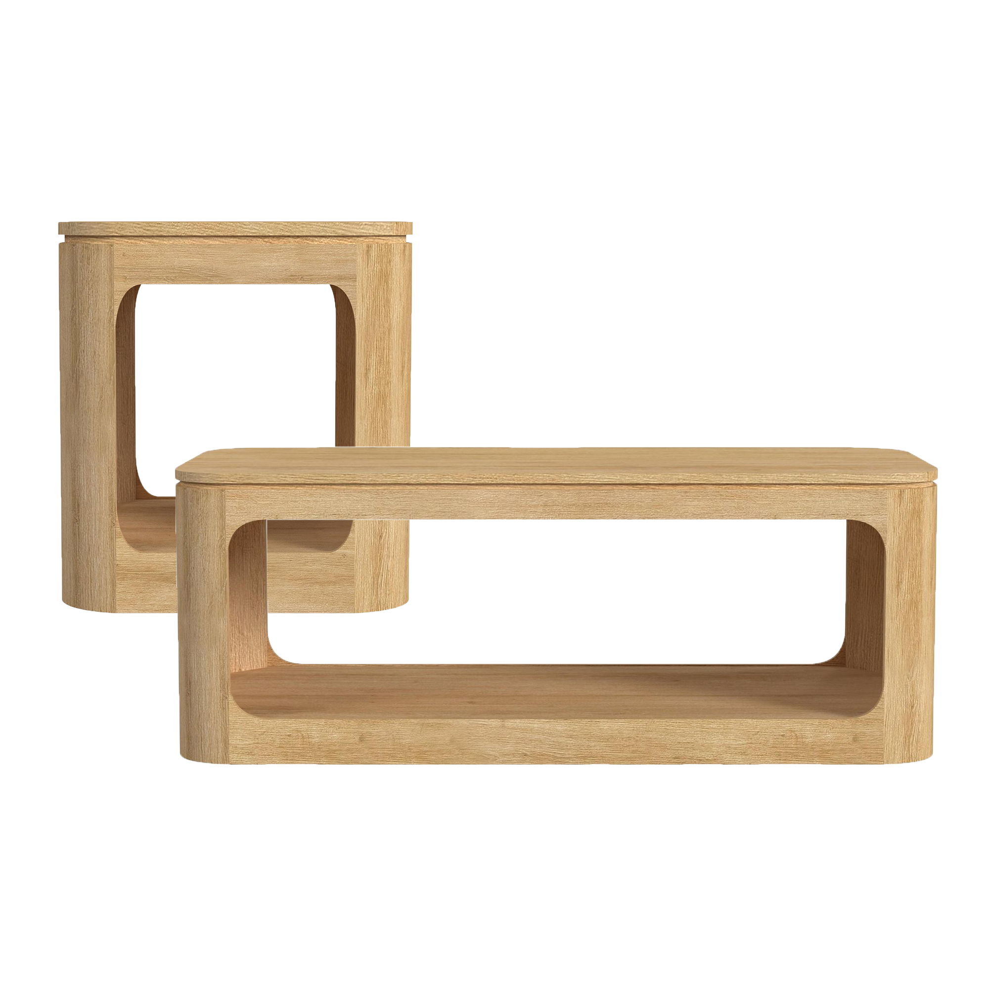 Rosalie - 2 Piece Occasional Table Set (Coffee Table & End Table) - Natural