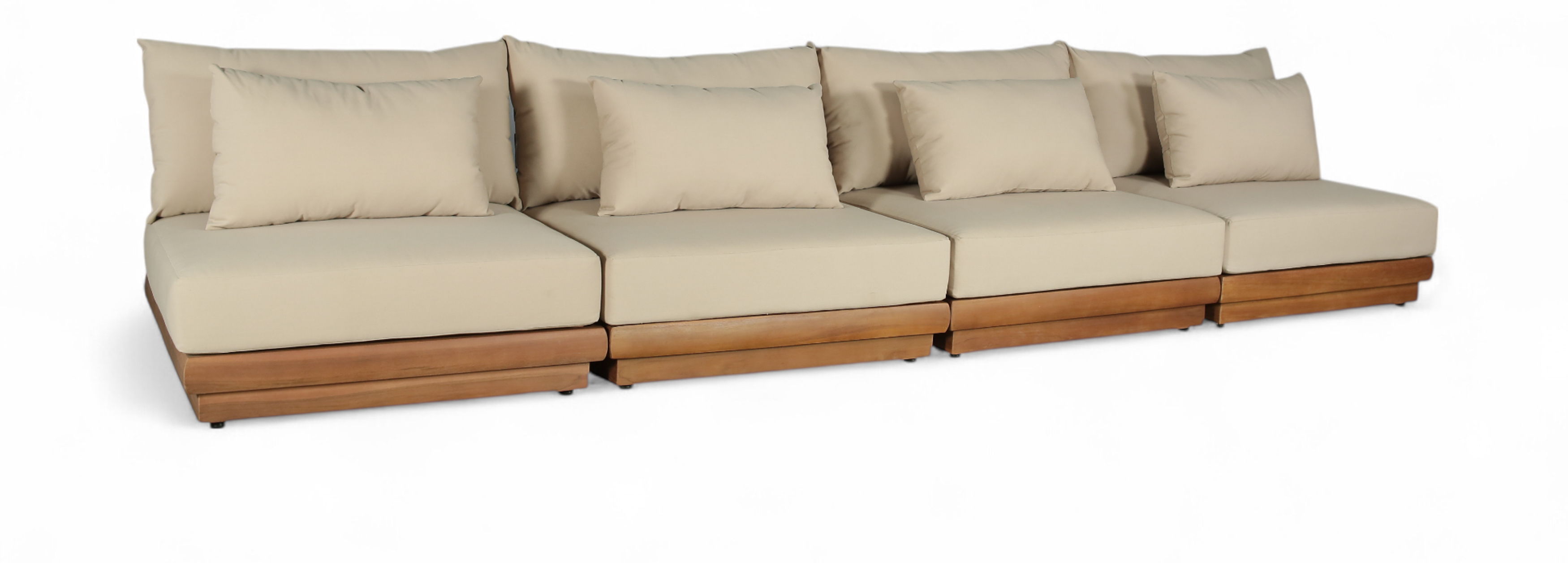 4 Pc · Water Resistant Fabric 148" Outdoor Patio Modular Sofa