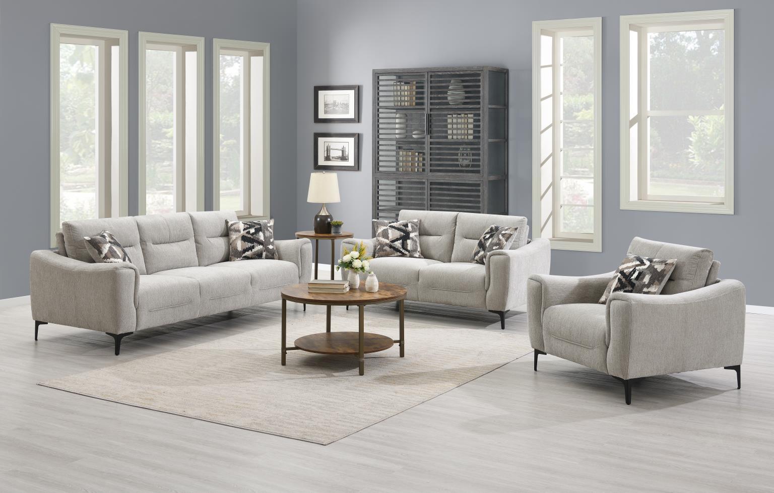 U408 - 3 Piece Living Room Set (Sofa, Loveseat, Chair) - Sand