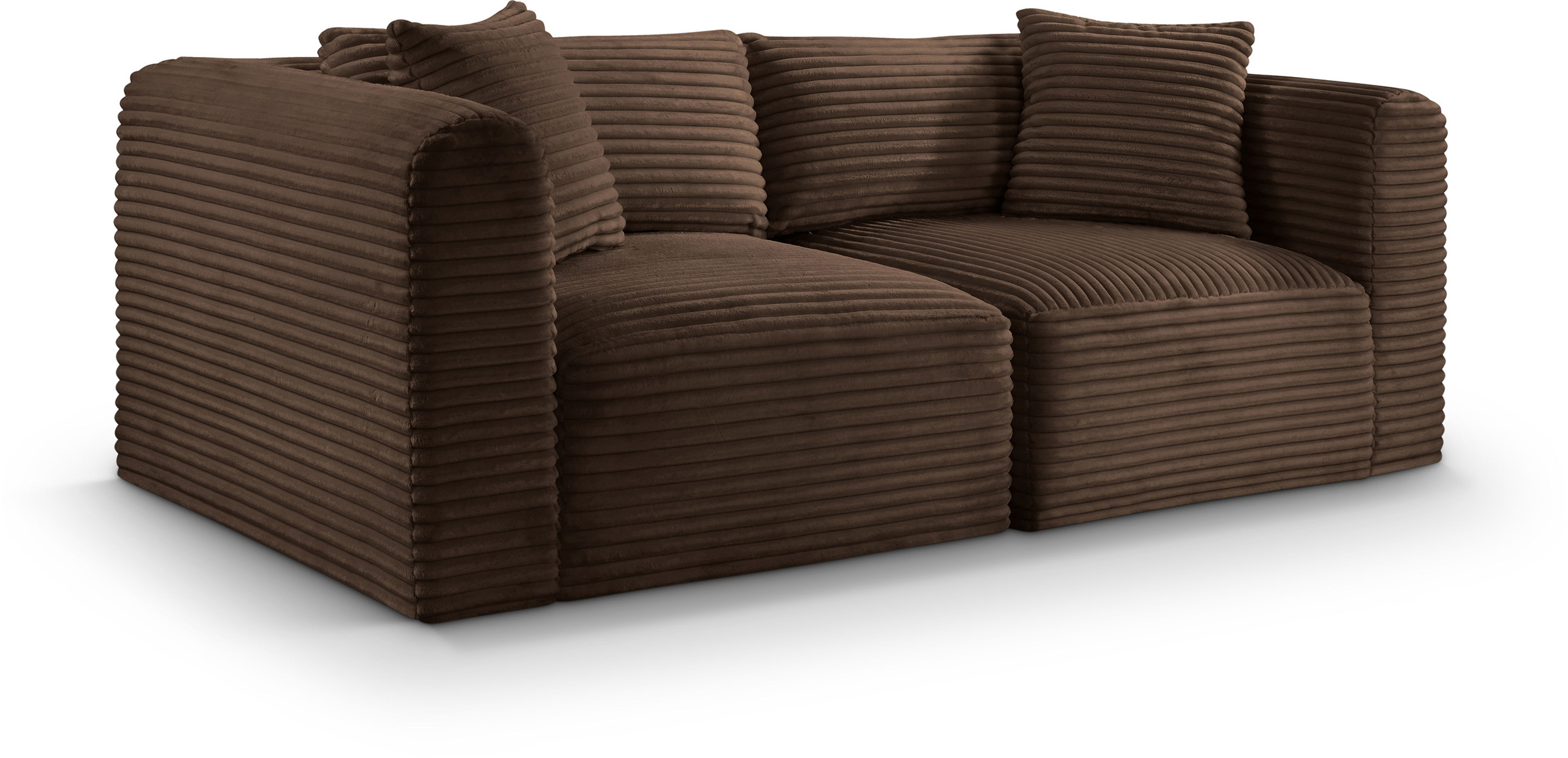 Shaggy - 2 Seat Modular Sofa - Brown
