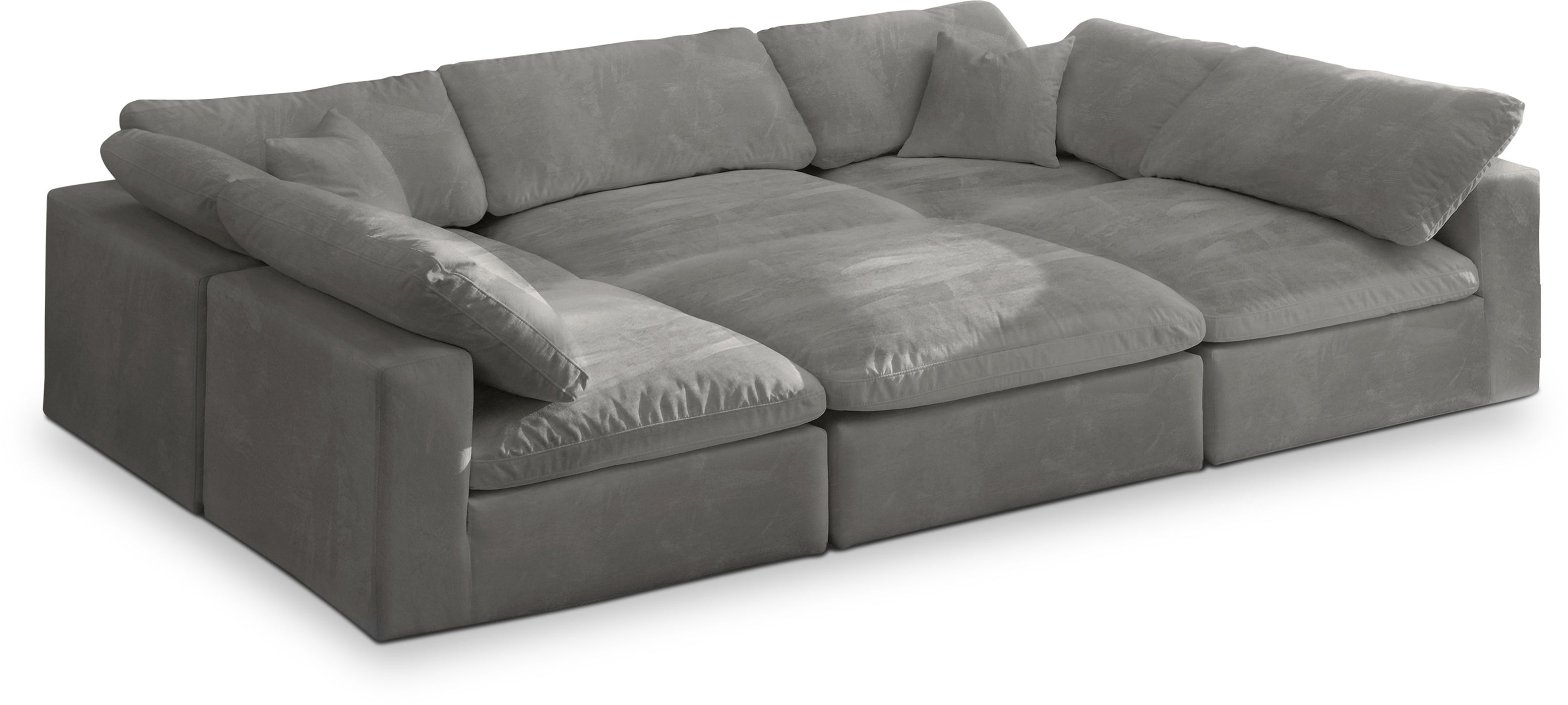 Cozy - 6 Piece Modular Sectional - Gray