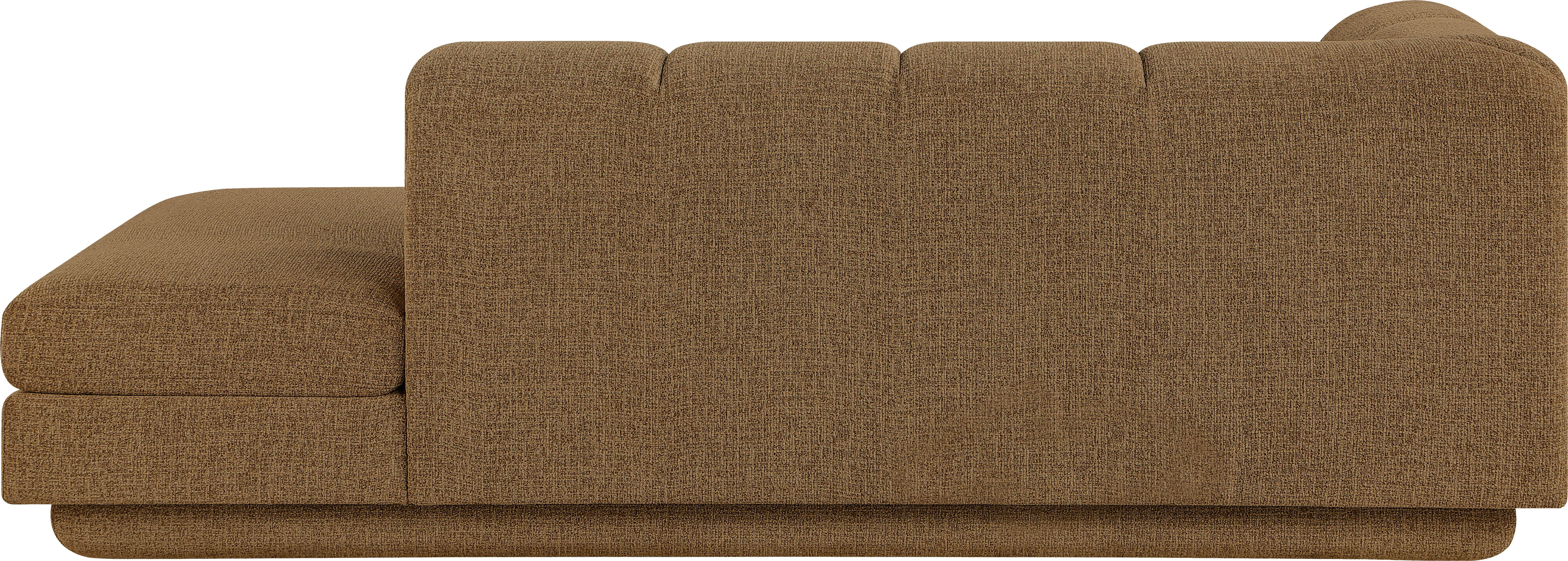 Modari - Fabric Upholstered Left Arm Chaise - Brown