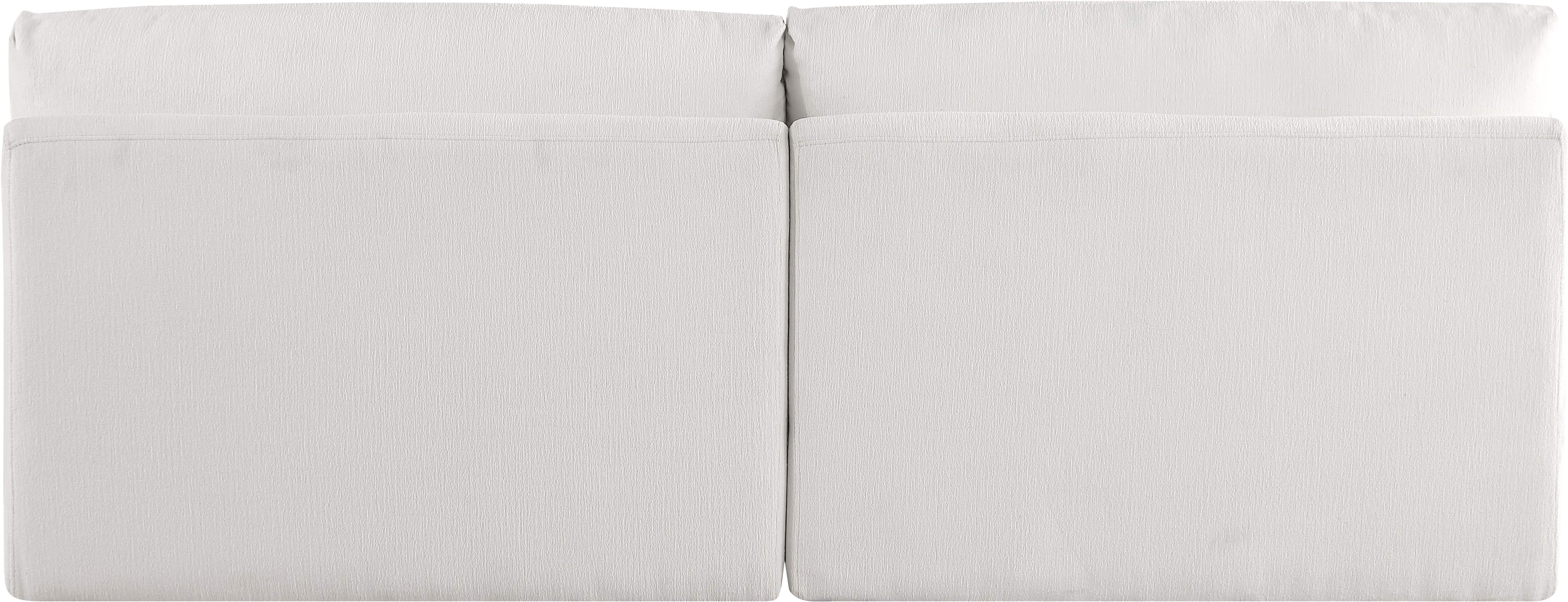 Ease - 2 Piece Modular Armless Sofa - Cream