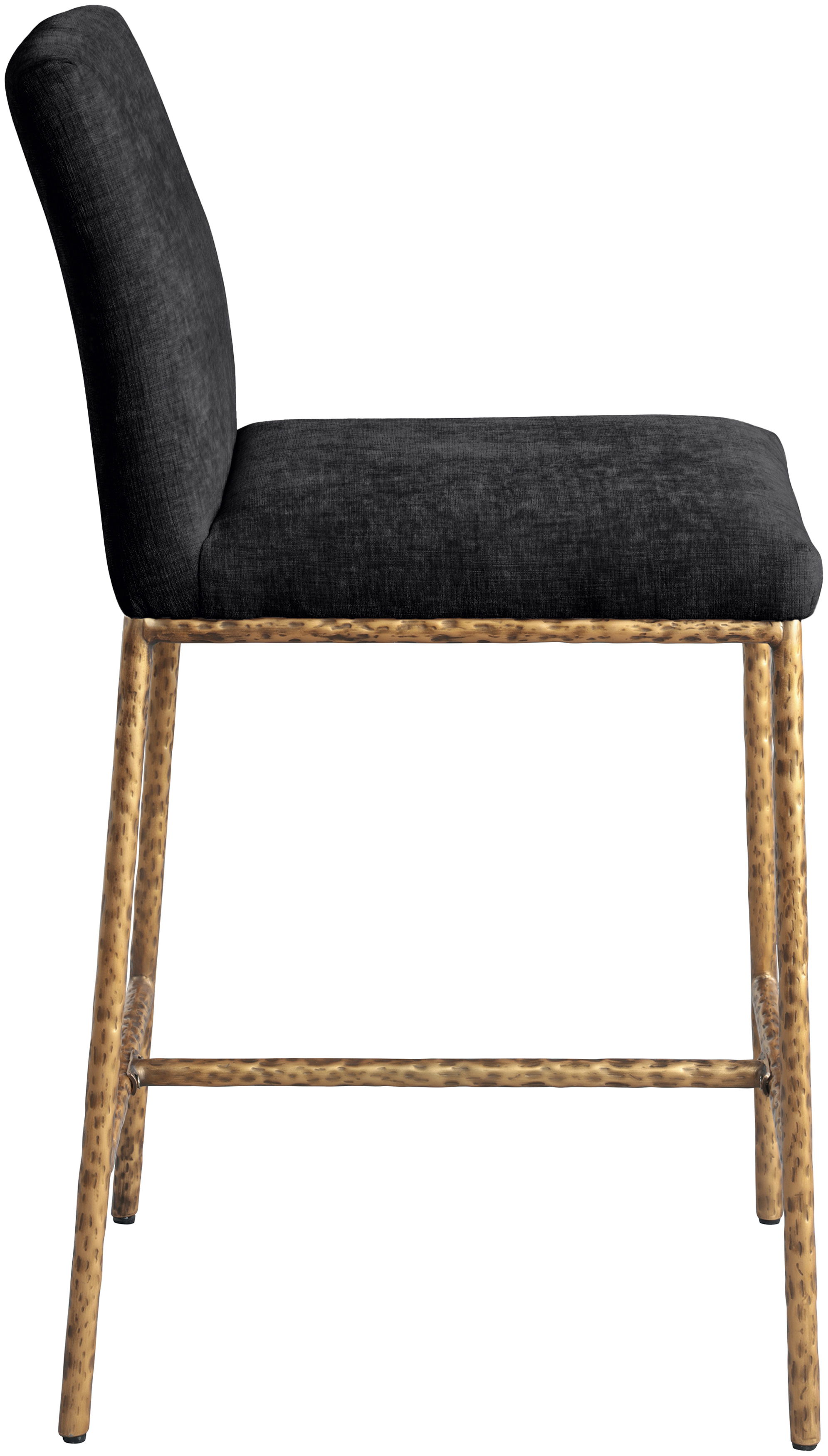 Reeves - Chenille Upholstered Counter Stool (Set of 2) - Black