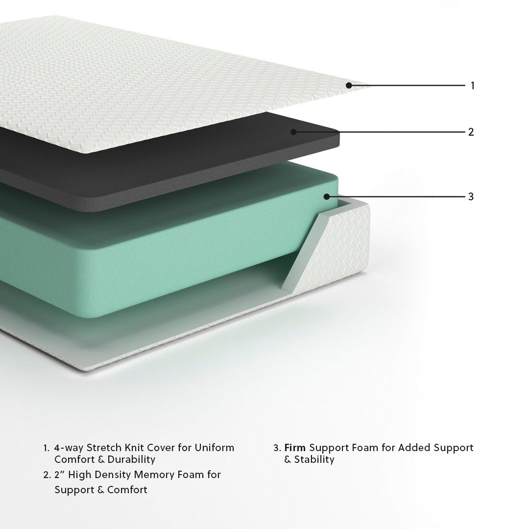 Chime 12 Inch Memory Foam - Queen Mattress - 12-inch - White
