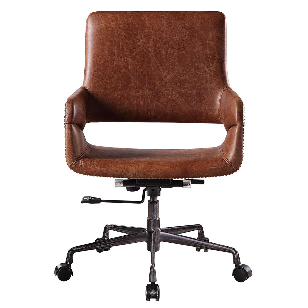 Kamau - Office Chair - Vintage Cocoa Top Grain Leather, dark brown, view 5