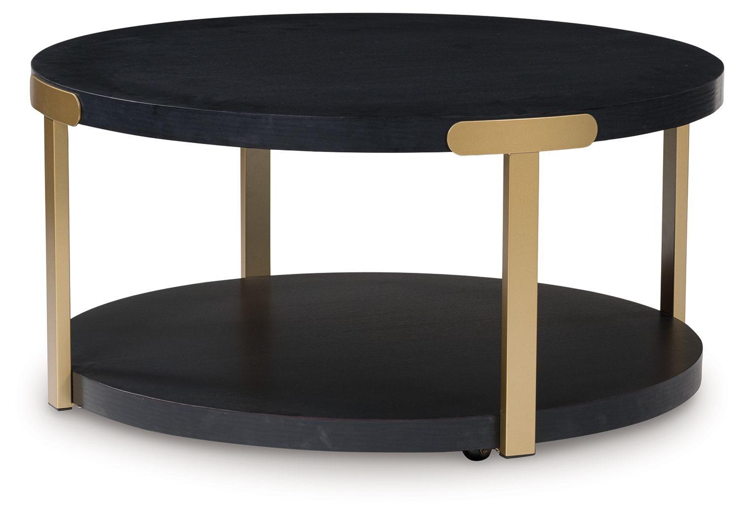 Ashley Furniture Shylore - Occasional Table Set (Set of 3) - Black / Brass Finish - Image 4