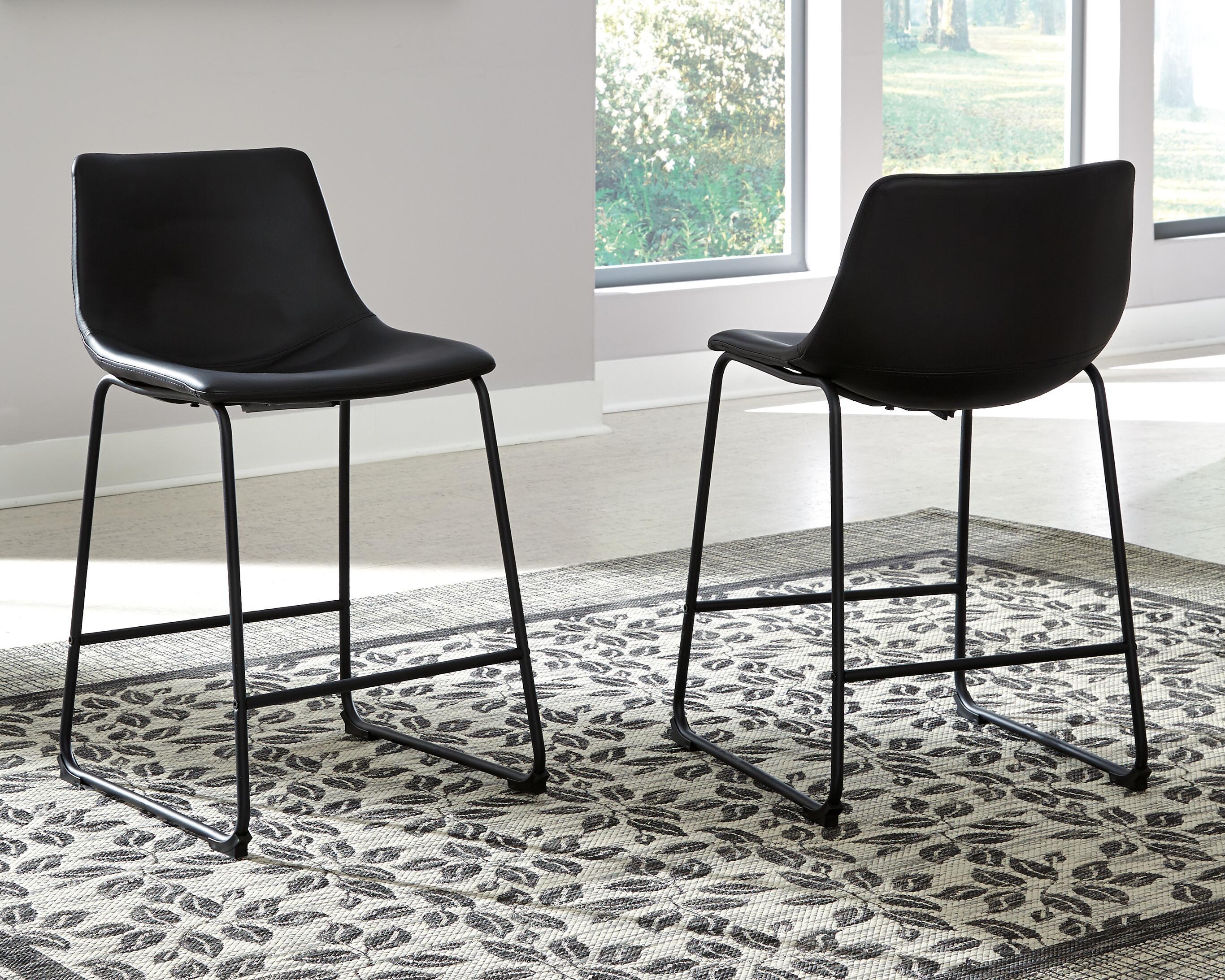 Centiar - Upholstered Barstool (Set of 2) - Black