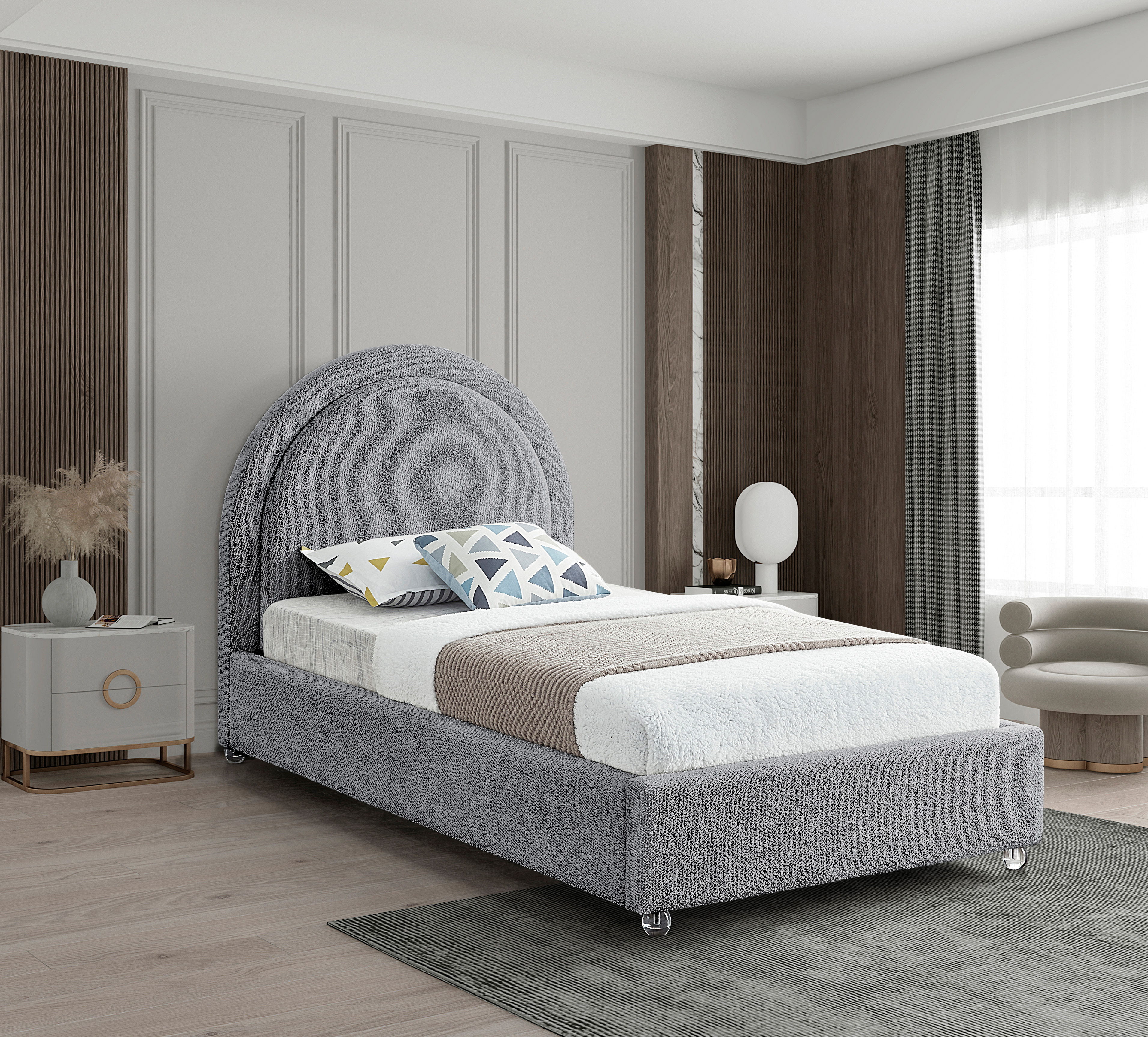 Milo - Twin Bed - Gray