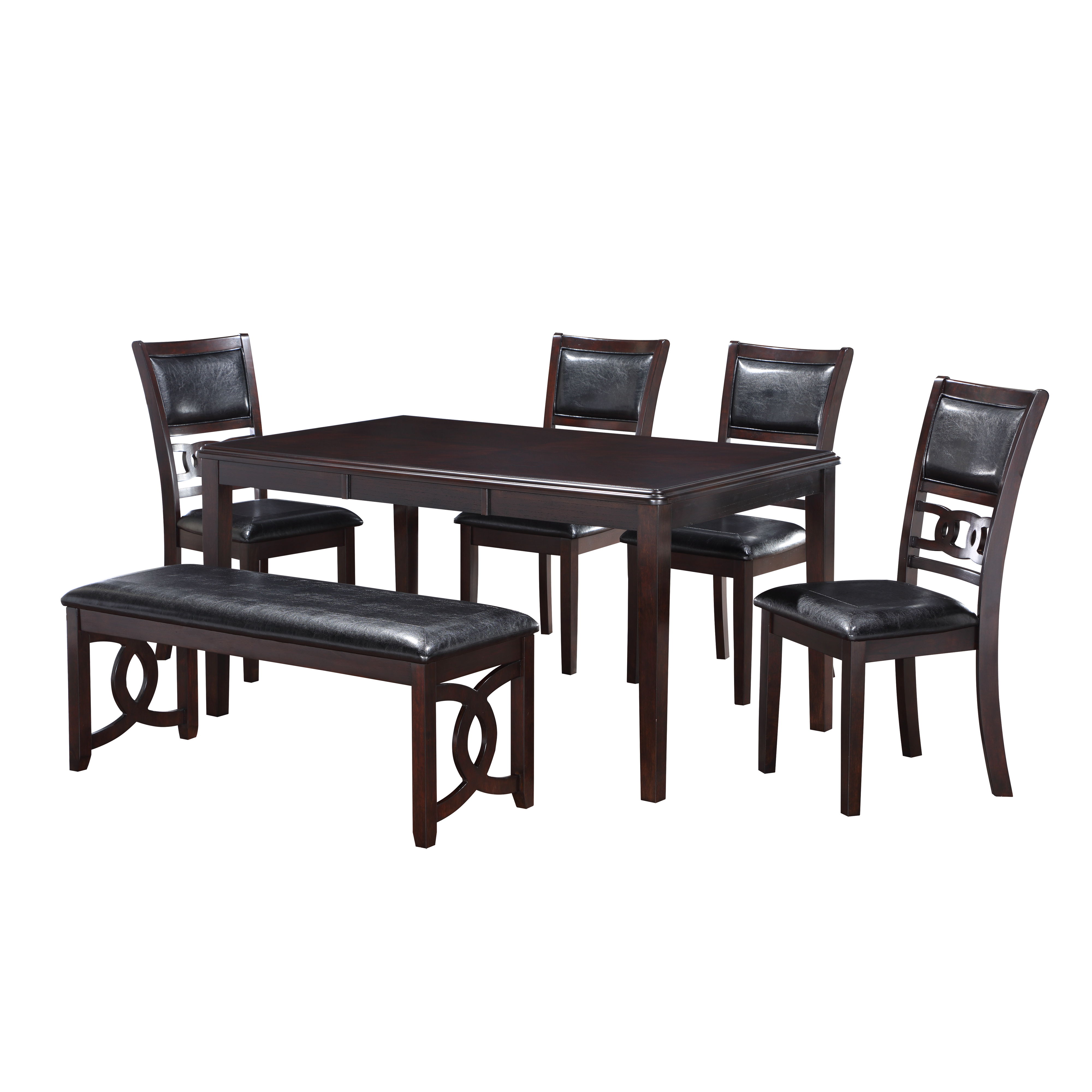 6 Pc · Dining Table & 4 Chairs & Bench