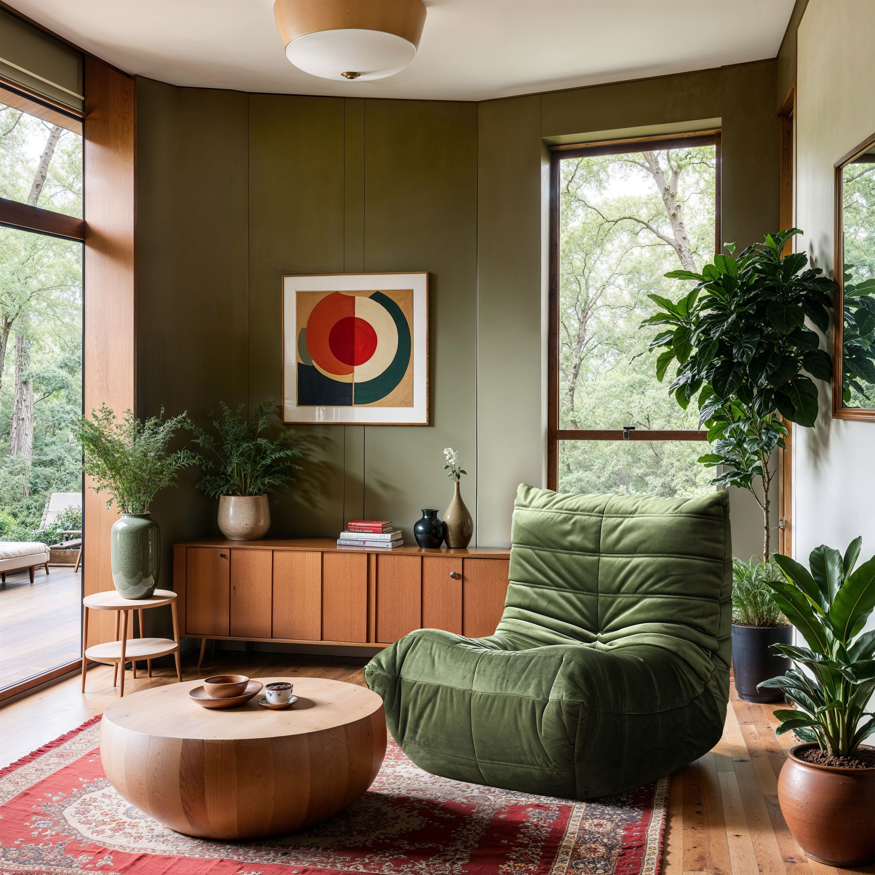 Relax - Velvet Upholstered Chair - Green