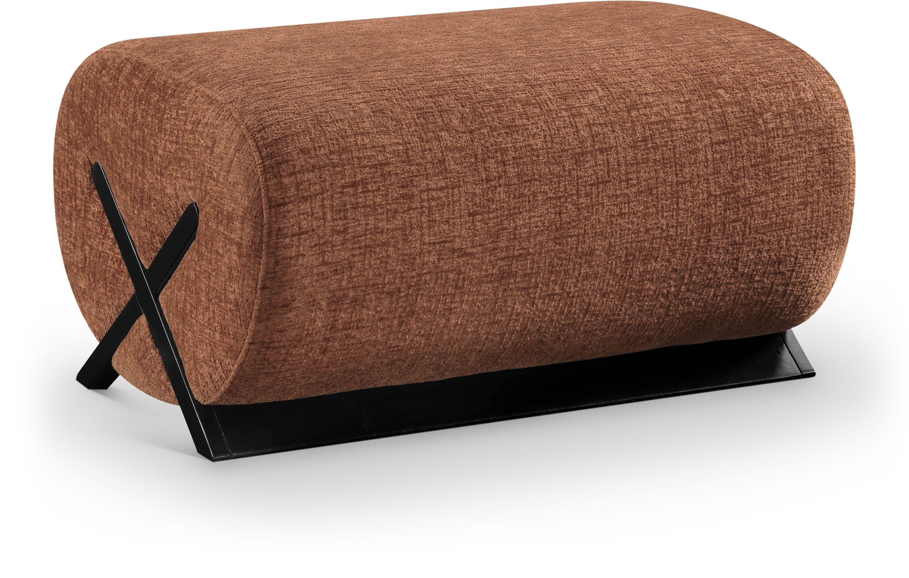 Akira - Upholstered Ottoman - Cognac