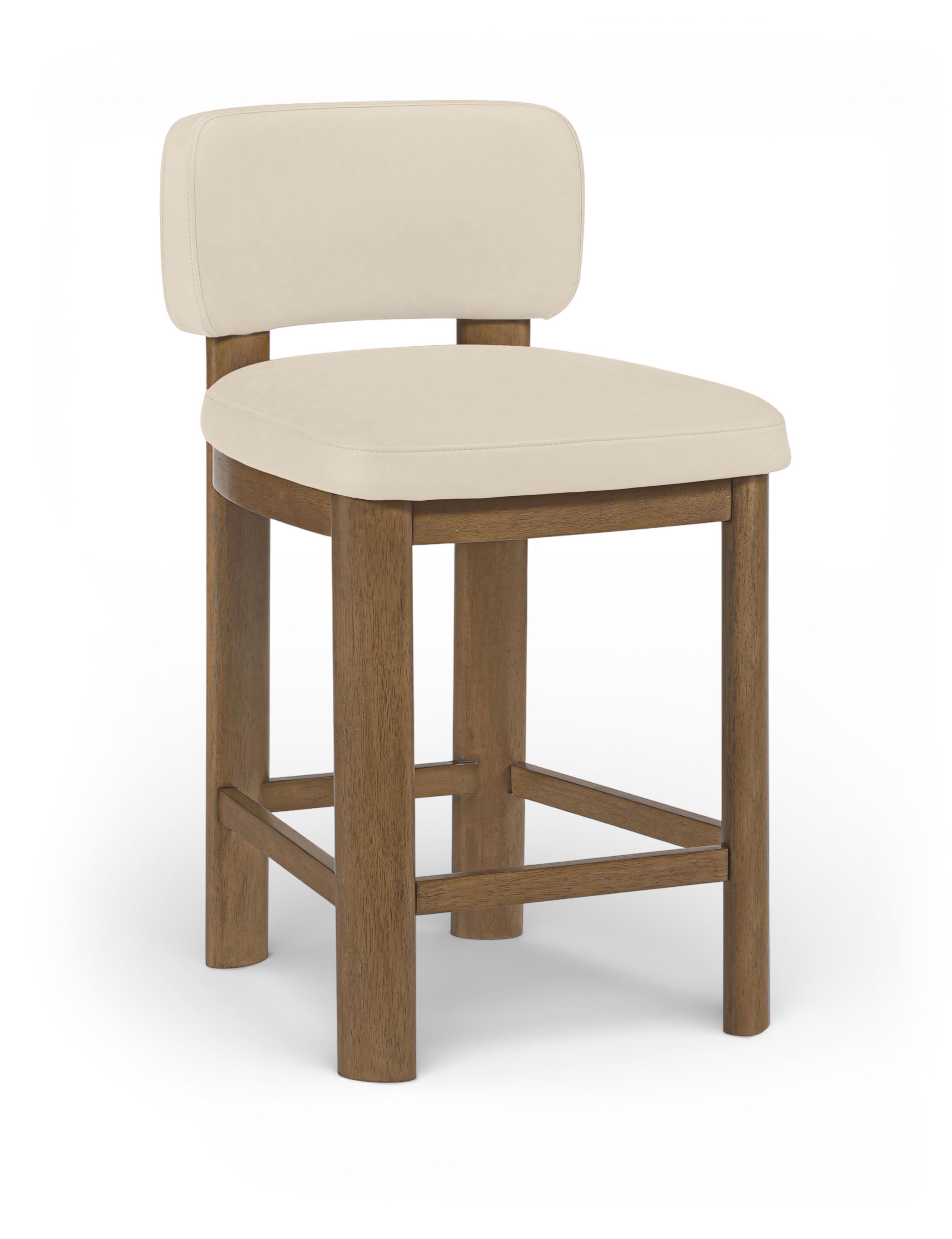 Paloma - Vegan Leather Upholstered Counter Stool (Set of 2) - Beige