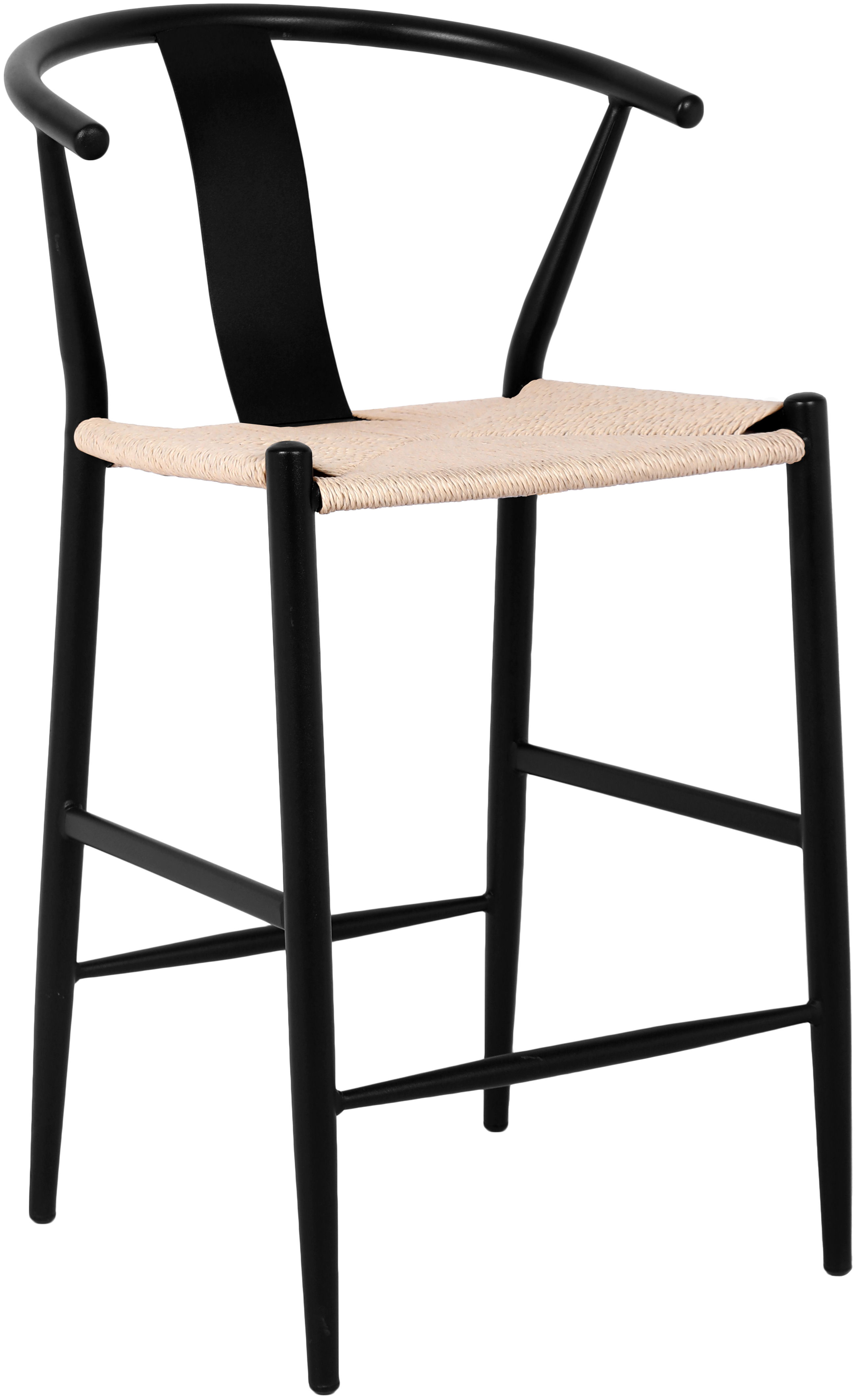 Beck - Hand Woven Rope Stool (Set of 2) - Black