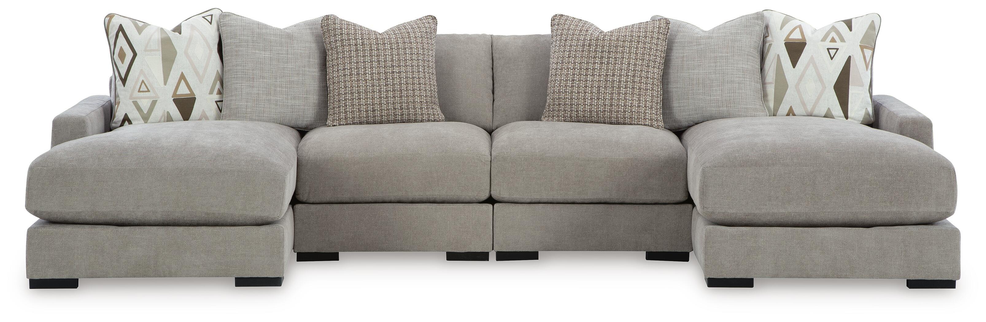 Aslan Court – 4-Piece Sofa Pit Sectional – Pebble