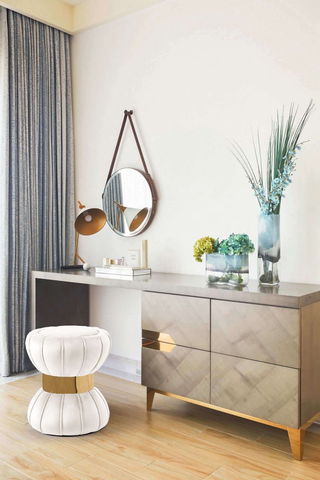 Vino - Ottoman / Stool - Cream