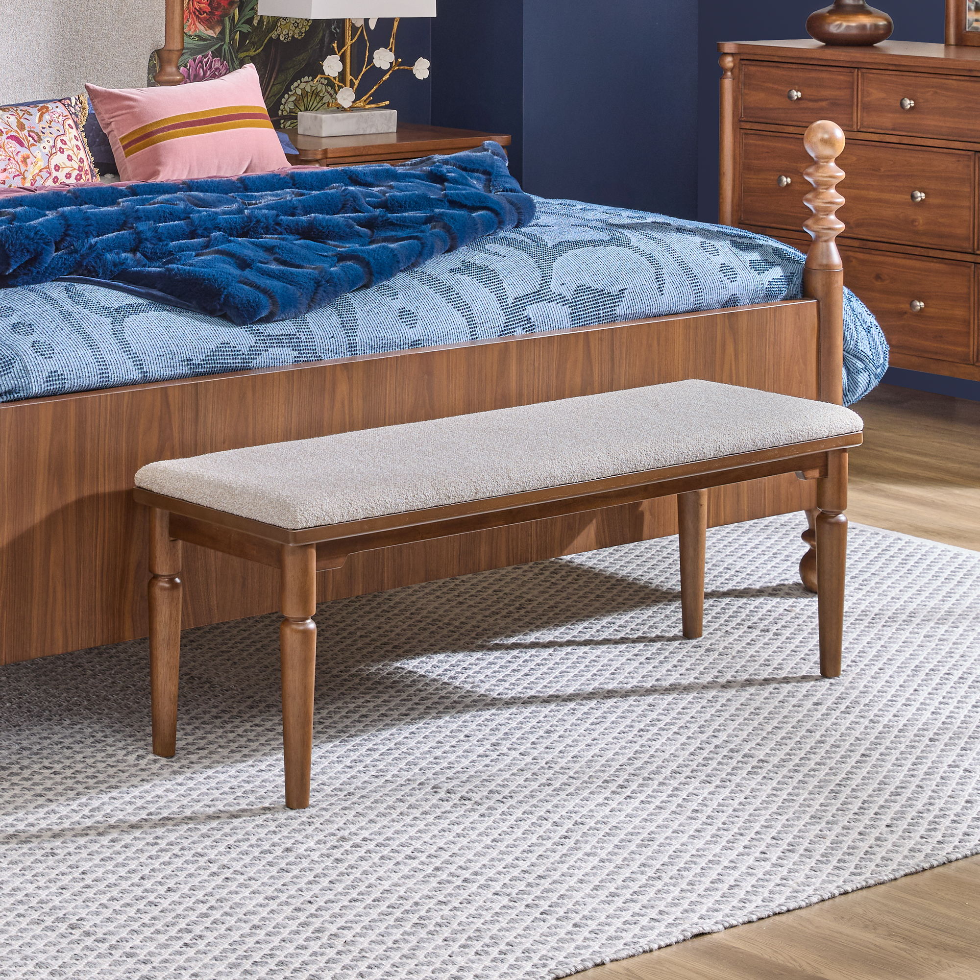Azalea - Bench - Walnut, dark brown, view 7