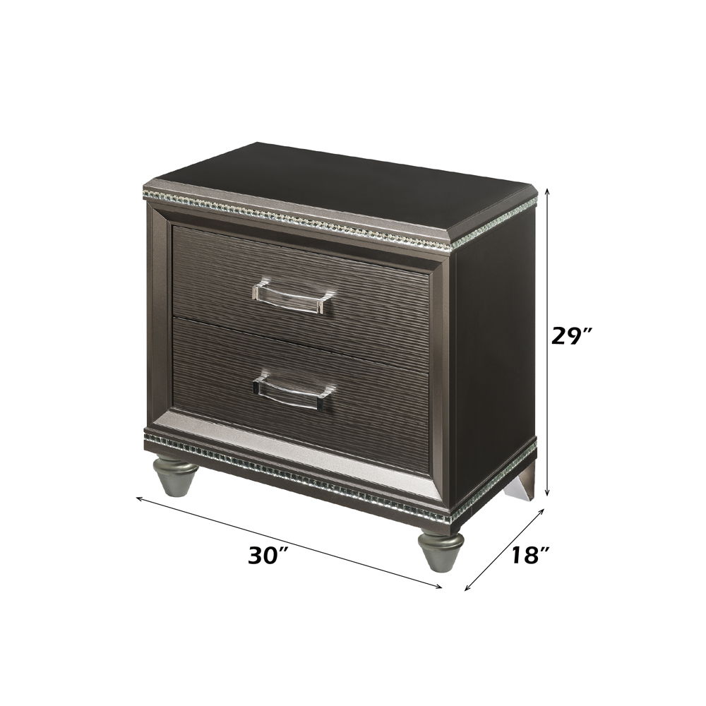 Sadie - Nightstand - Dark Champagne, dark brown, view 2
