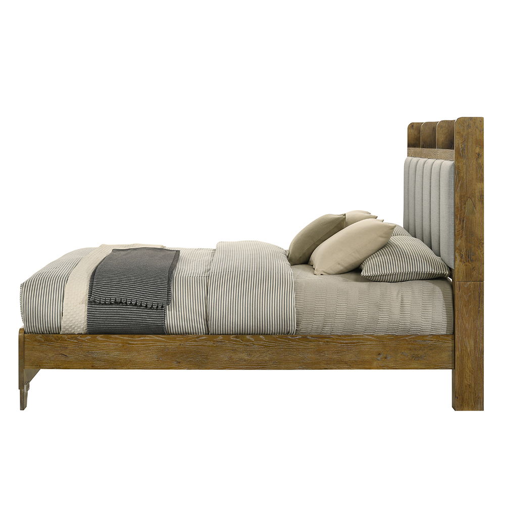 Garcia - Queen Bed With USB - Light Brown, light brown, view 3
