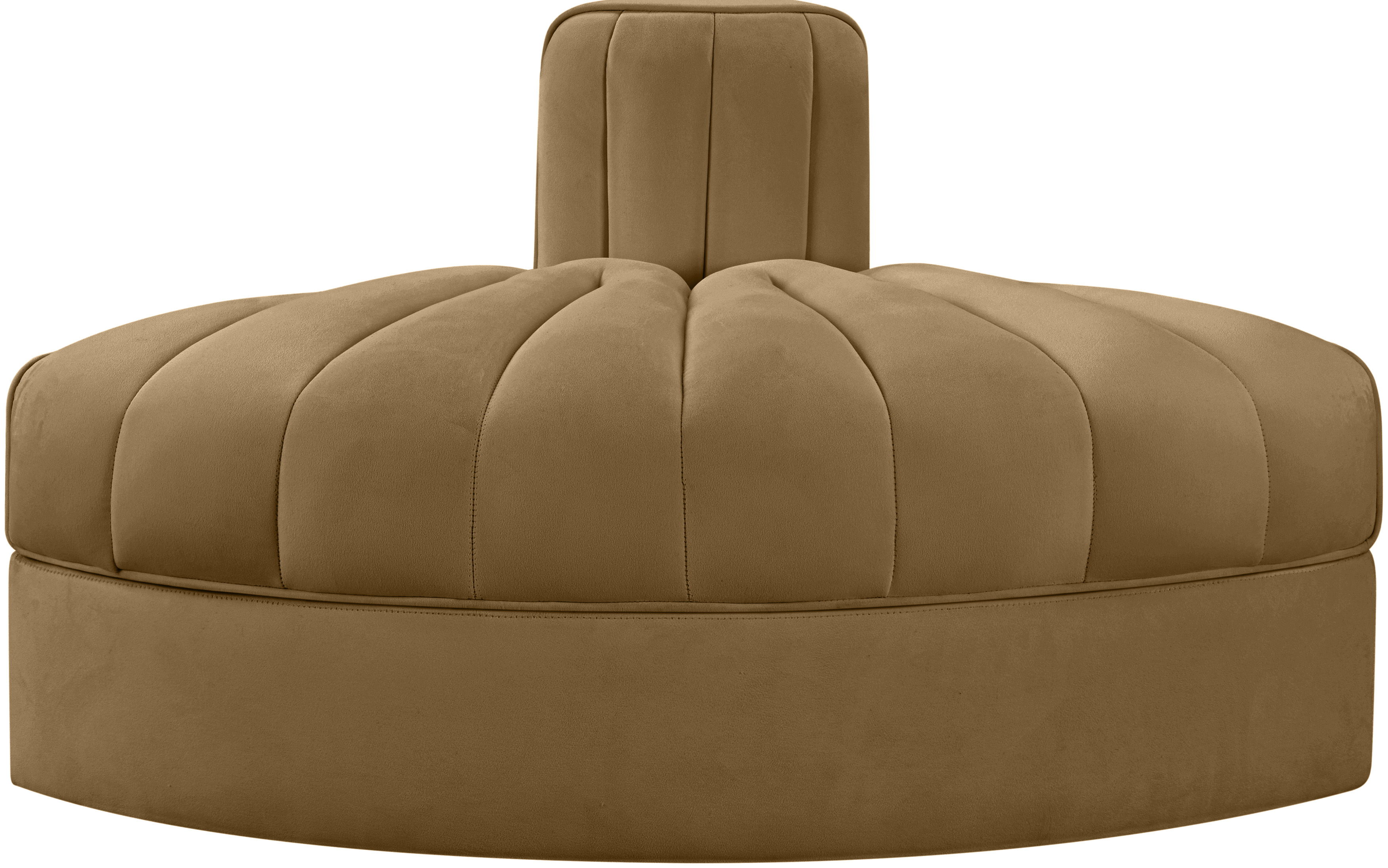 Rummi - Velvet Performance Fabric Upholstered Modular Chair - Saddle