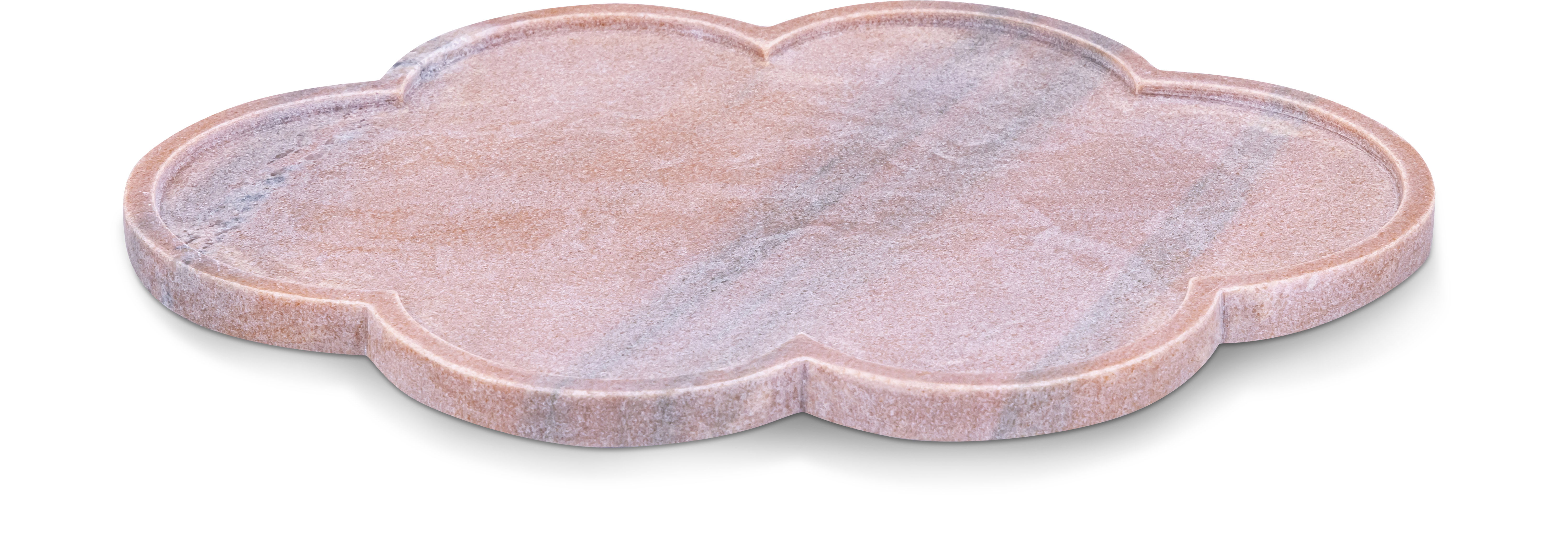 Rimini - Marble Clover Shaped Tray - Pink