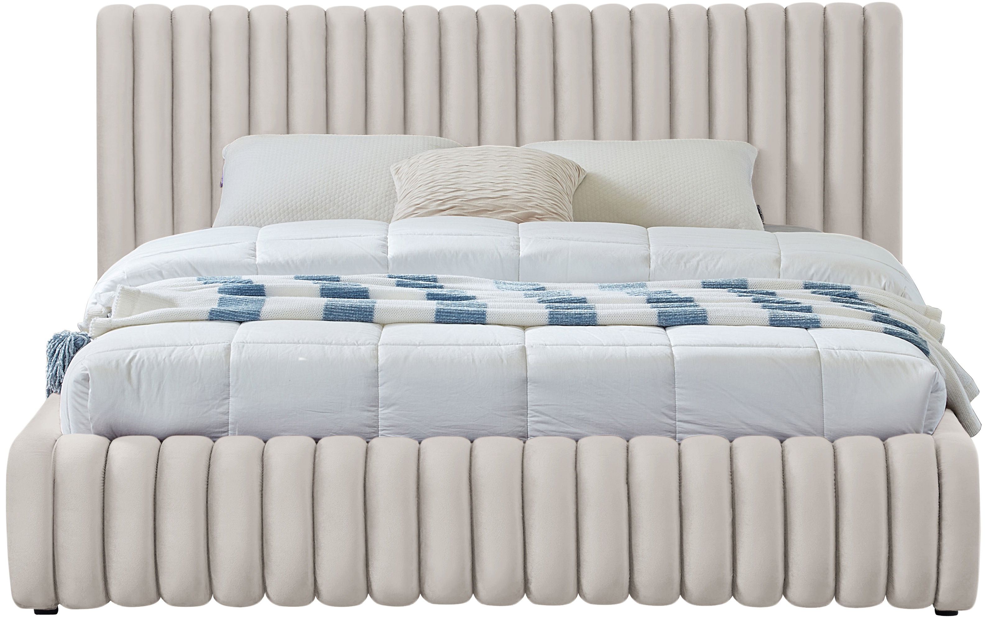 Nico - King Bed - Cream