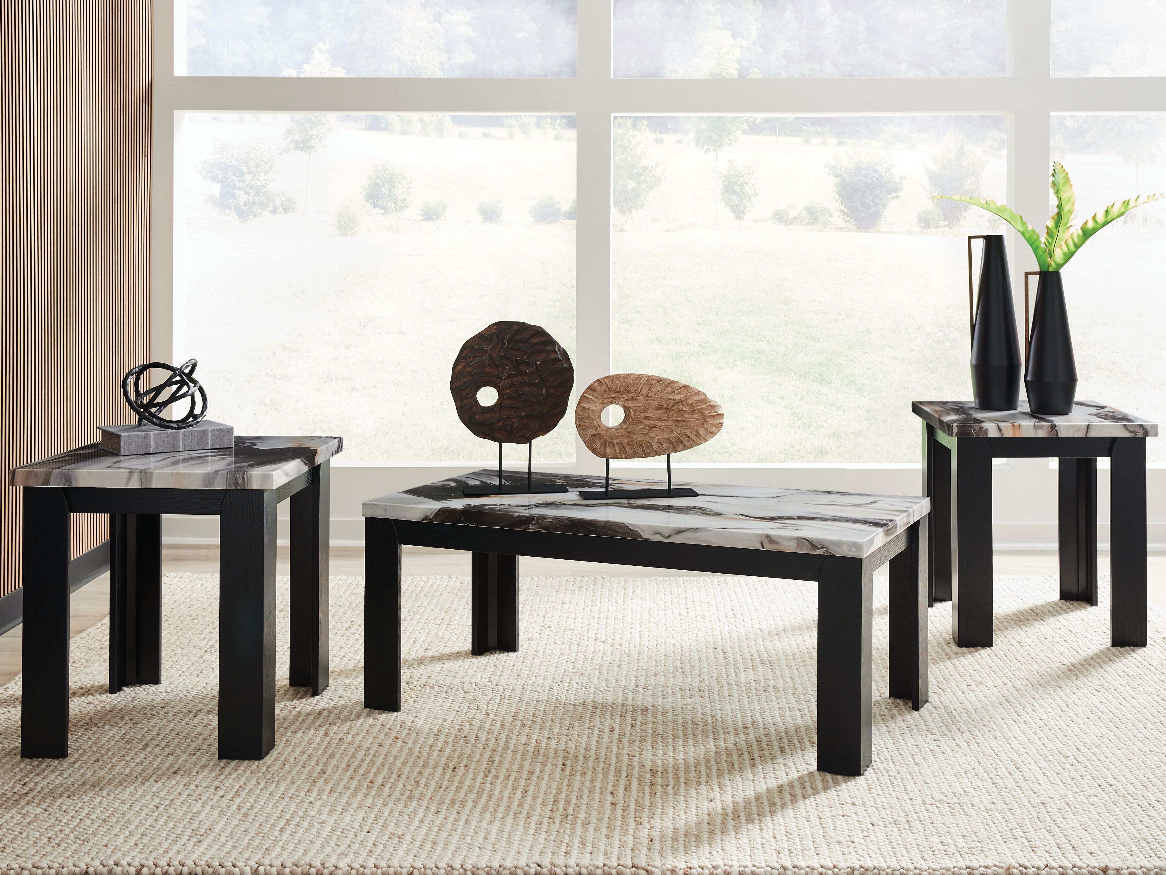Ashley Furniture Jazmore - Occasional Table Set (Set of 3) - Dark Brown - Image 2