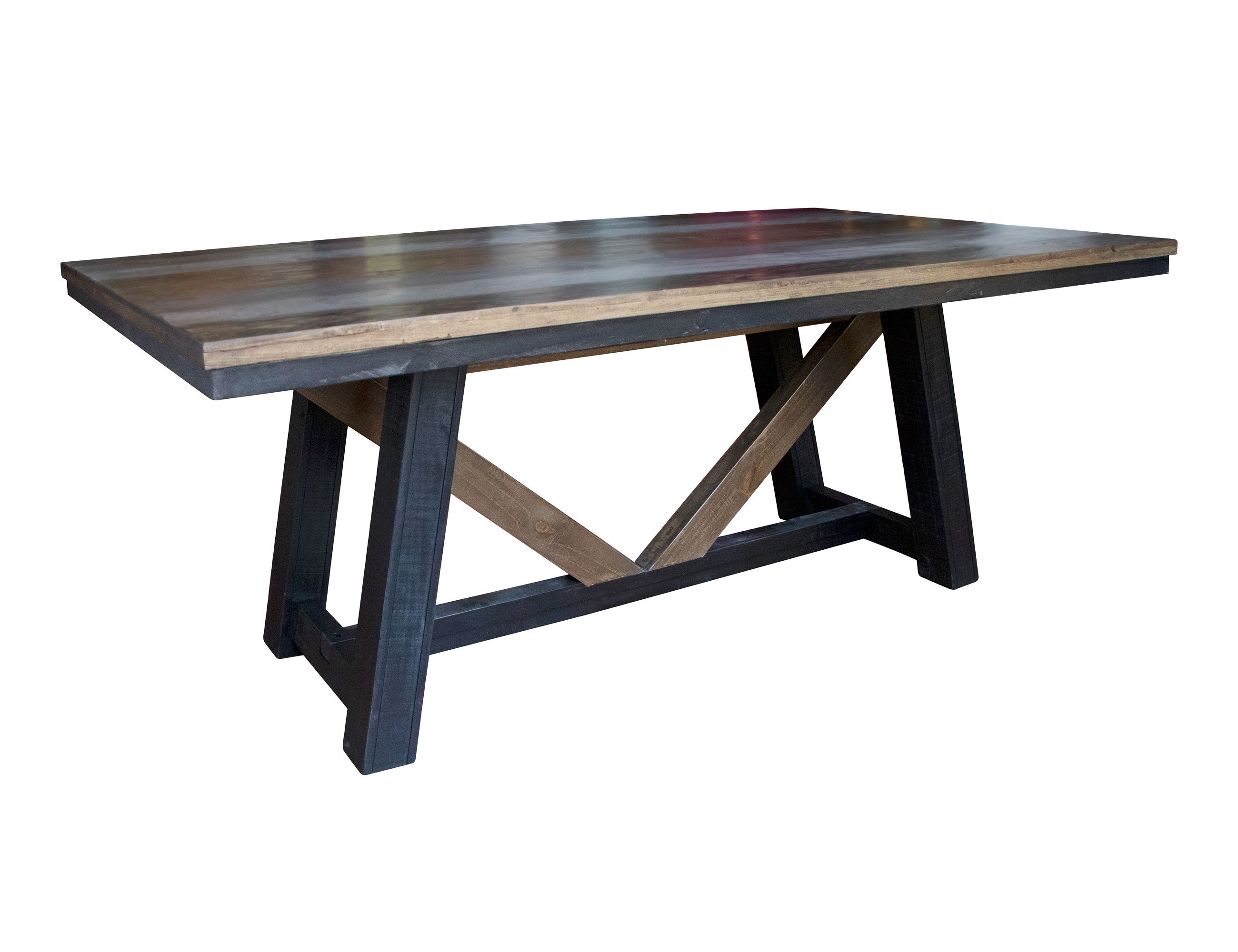 International Furniture Direct Antique Gray - Table - Gray / Brown