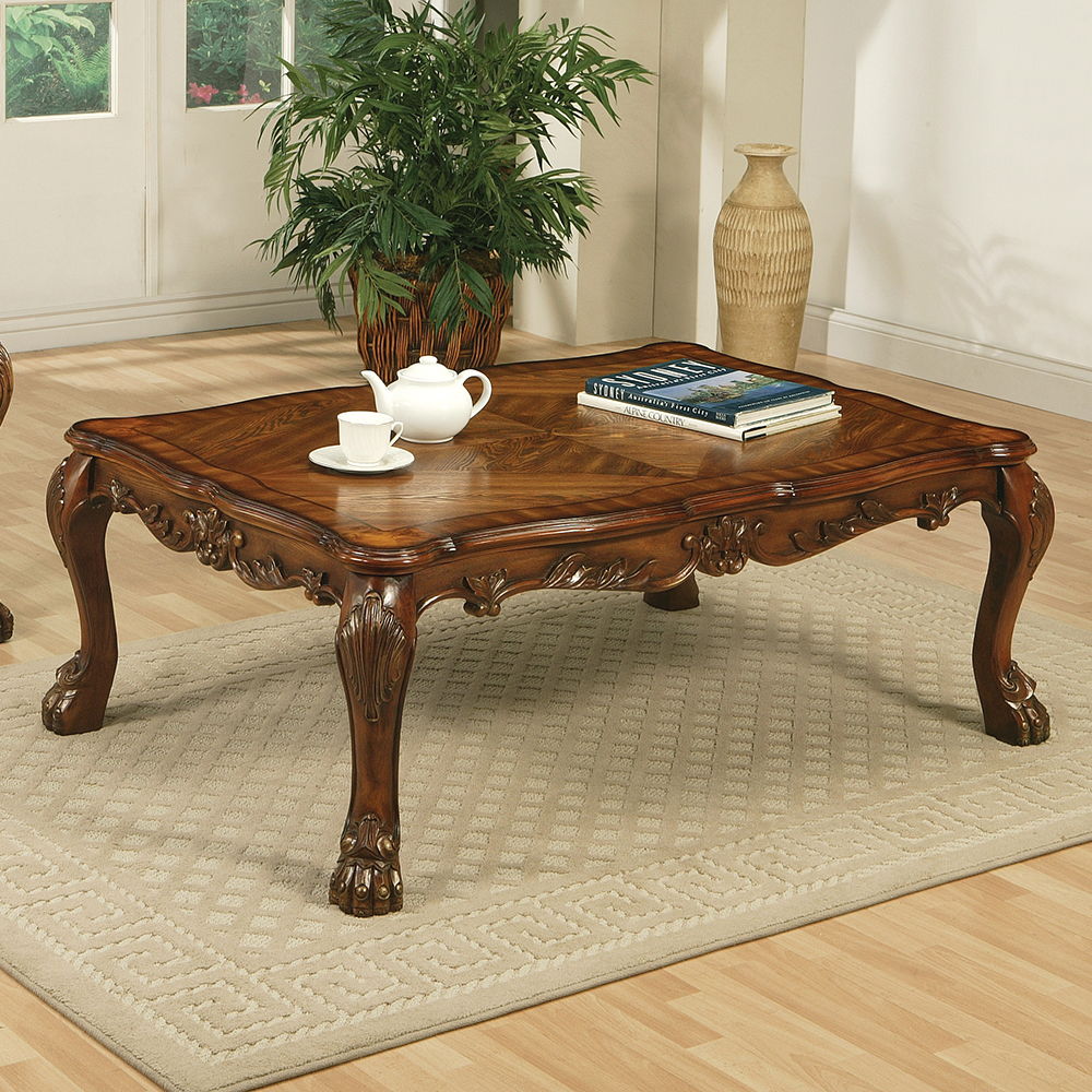 Dresden - 20" Coffee Table - Cherry Oak, dark brown
