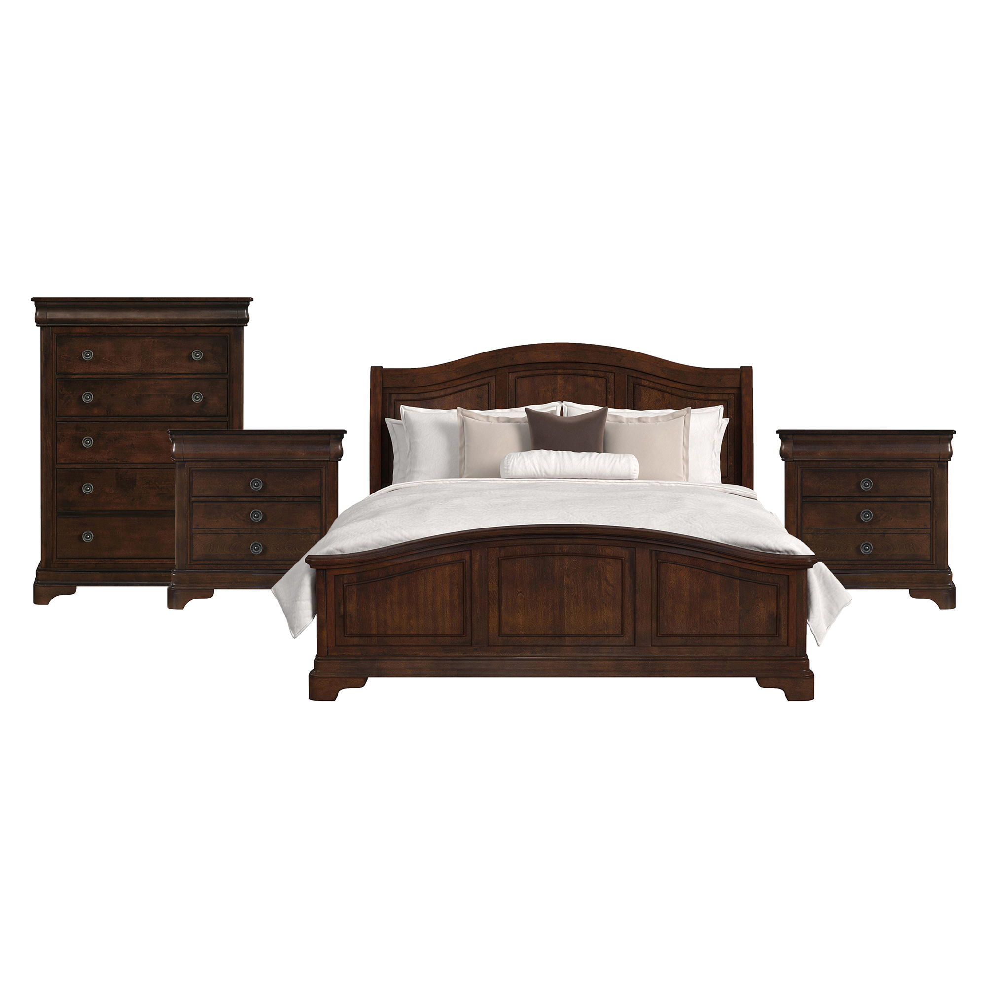 King · 4 Pc · Bedroom Set With 2 Nightstands & Chest