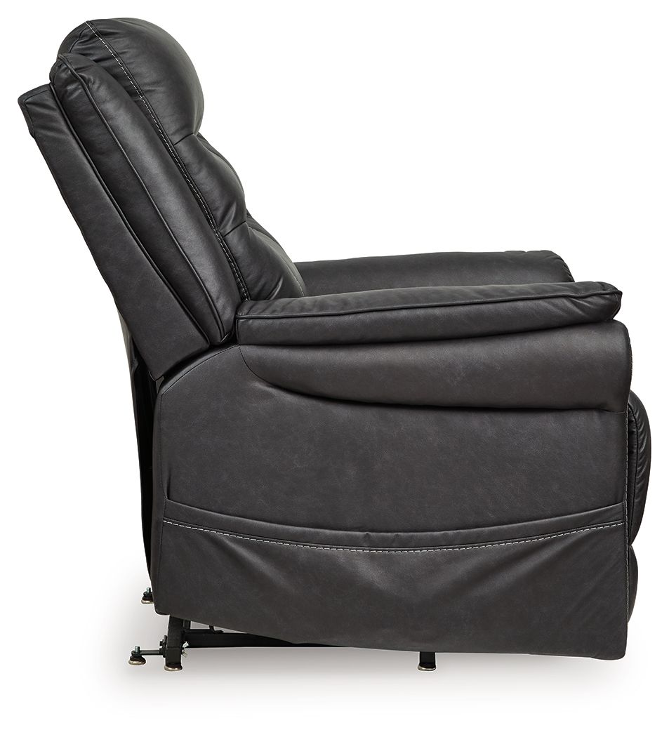 Ashley Furniture Oatman - Power Lift Recliner - Carbon - Image 6