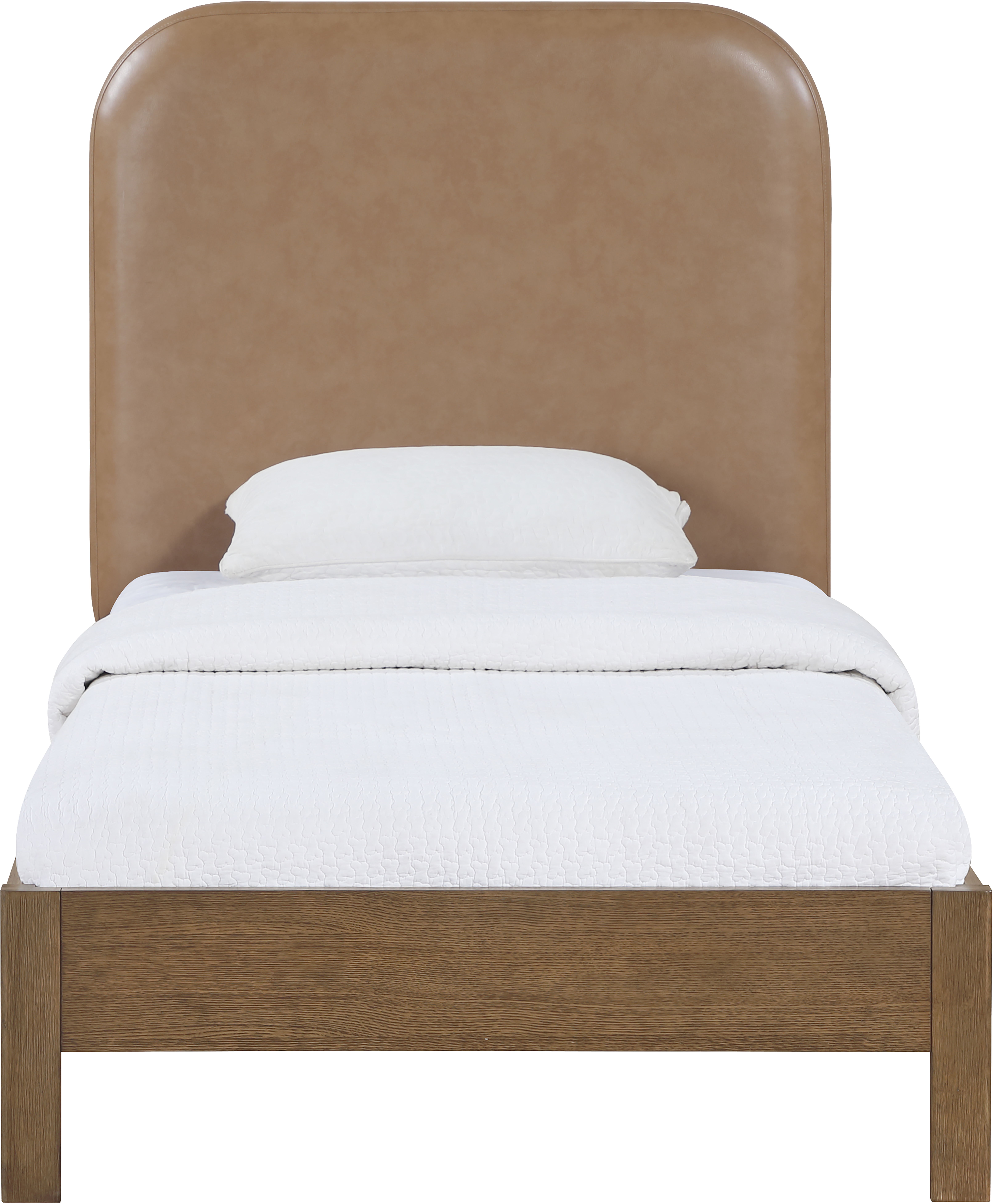 Caswell - Upholstered Twin Bed - Brown