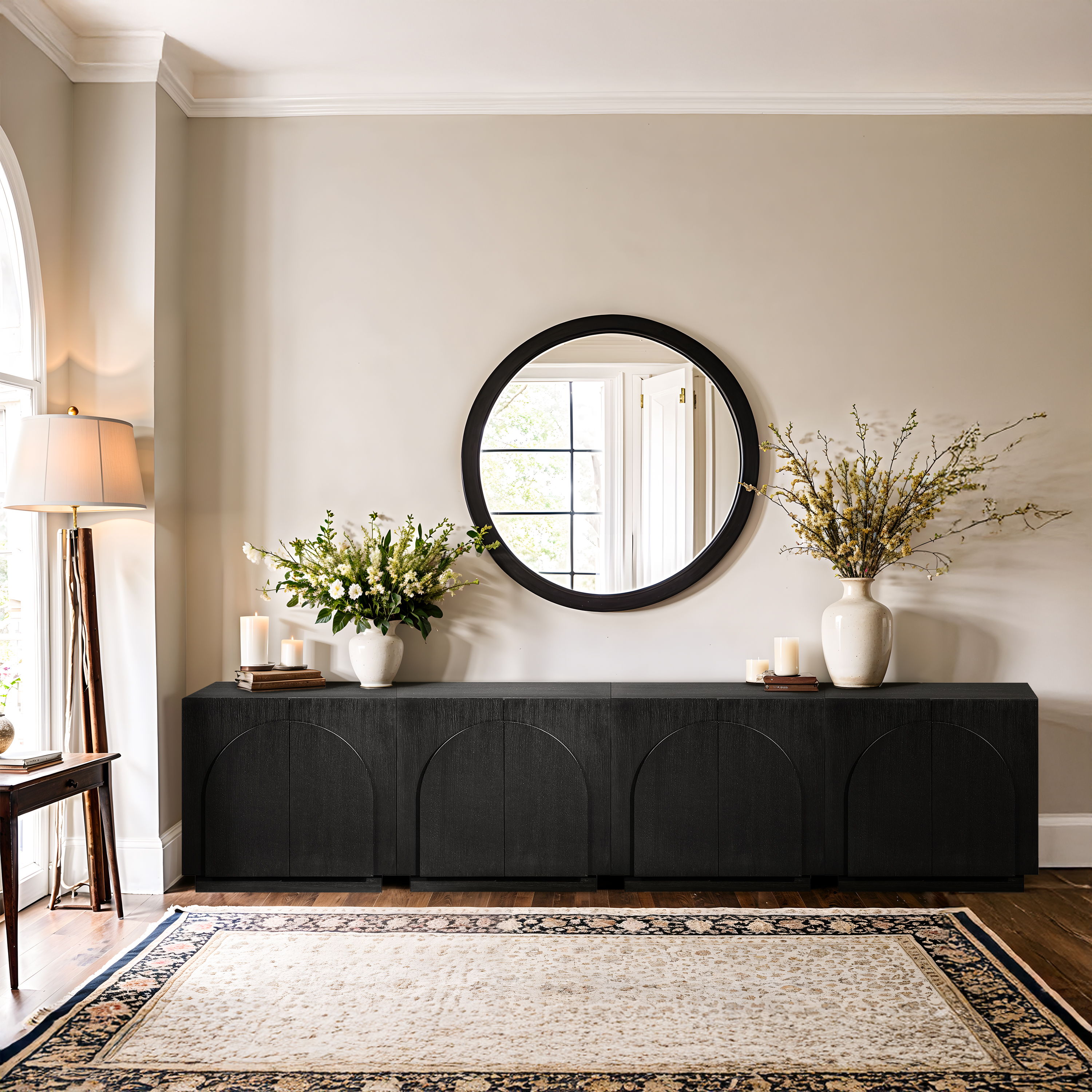 Navona - 4 Piece Sideboard / Buffet - Black