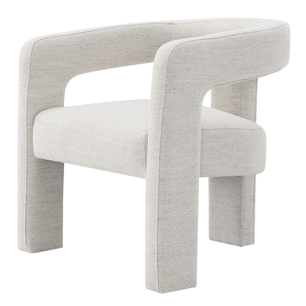 Lomas - Side Chair (Set of 2) - Beige Boucle, white, view 2