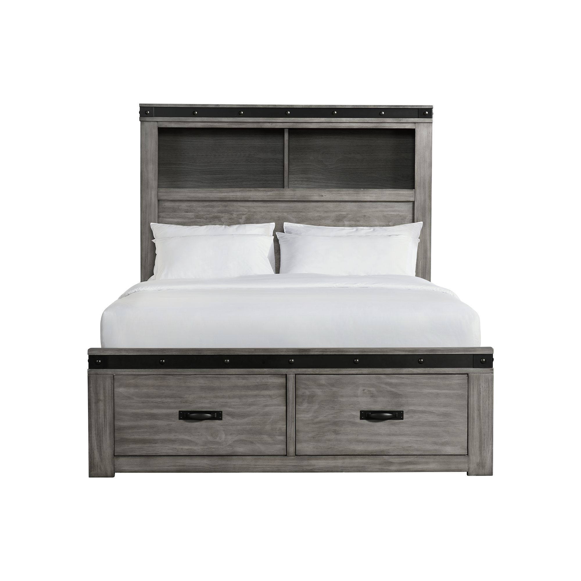 Wade - Youth Full Platform Storage Bed - Black Finish