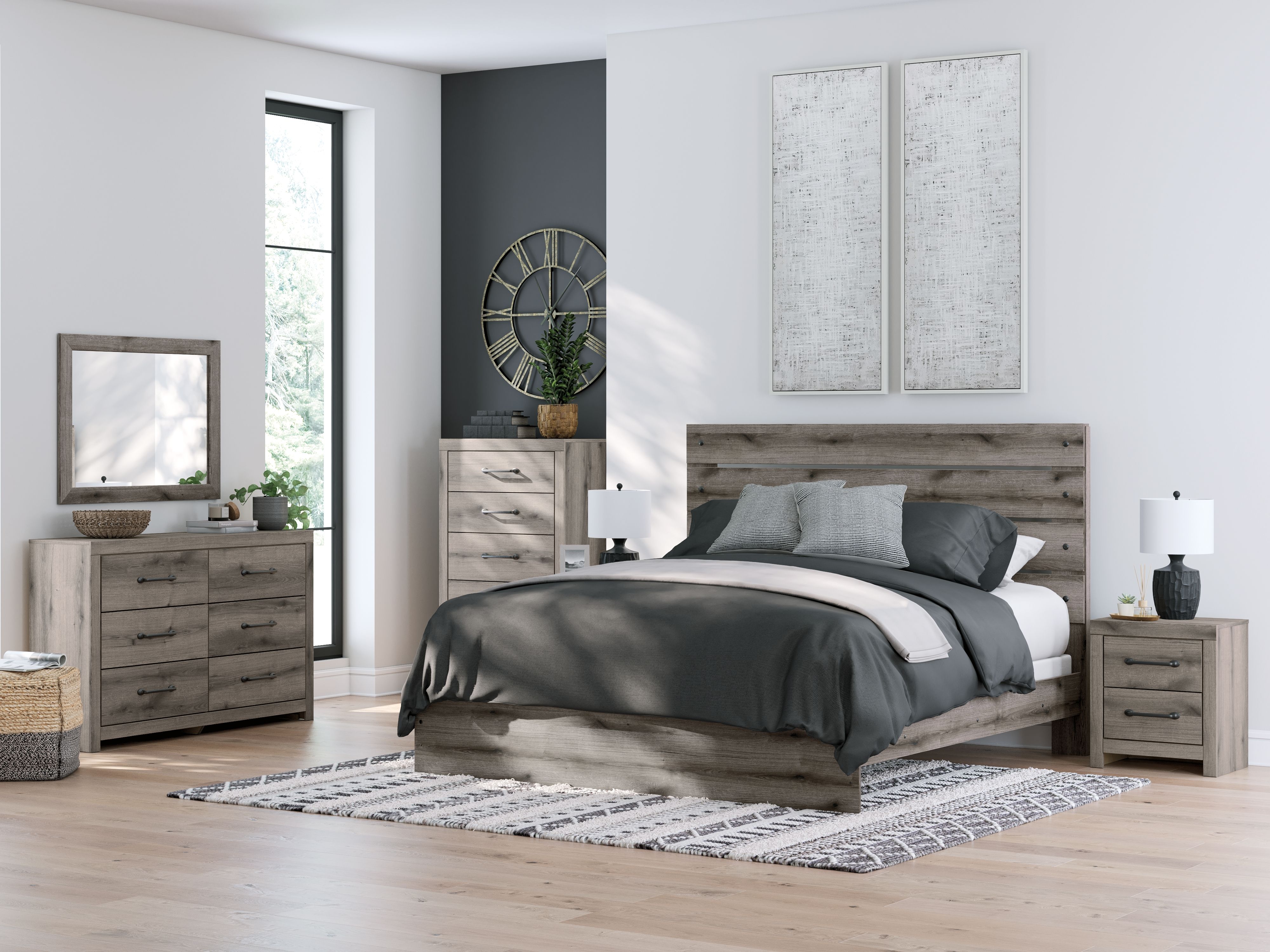 Ashley Furniture Graystorm - Dresser And Mirror - Brown Gray - Image 10