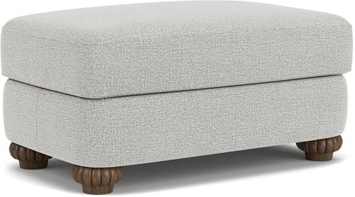 Patterson - Fabric Ottoman, light gray