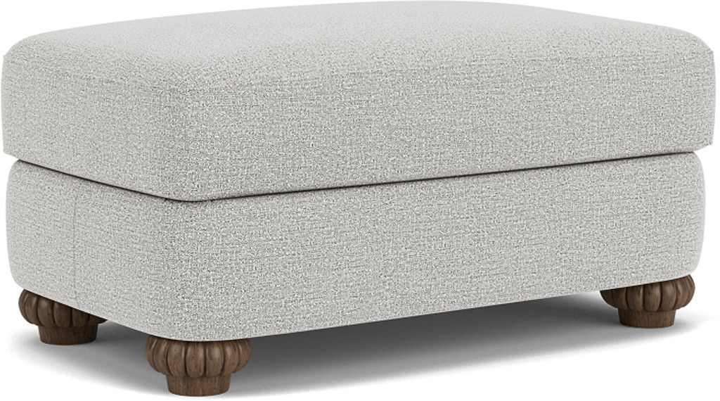 Patterson - Fabric Ottoman, light gray
