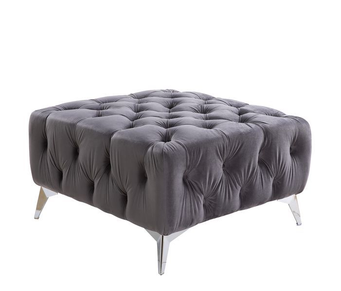 Wugtyx - Ottoman - Dark Grayvelvet, dark gray