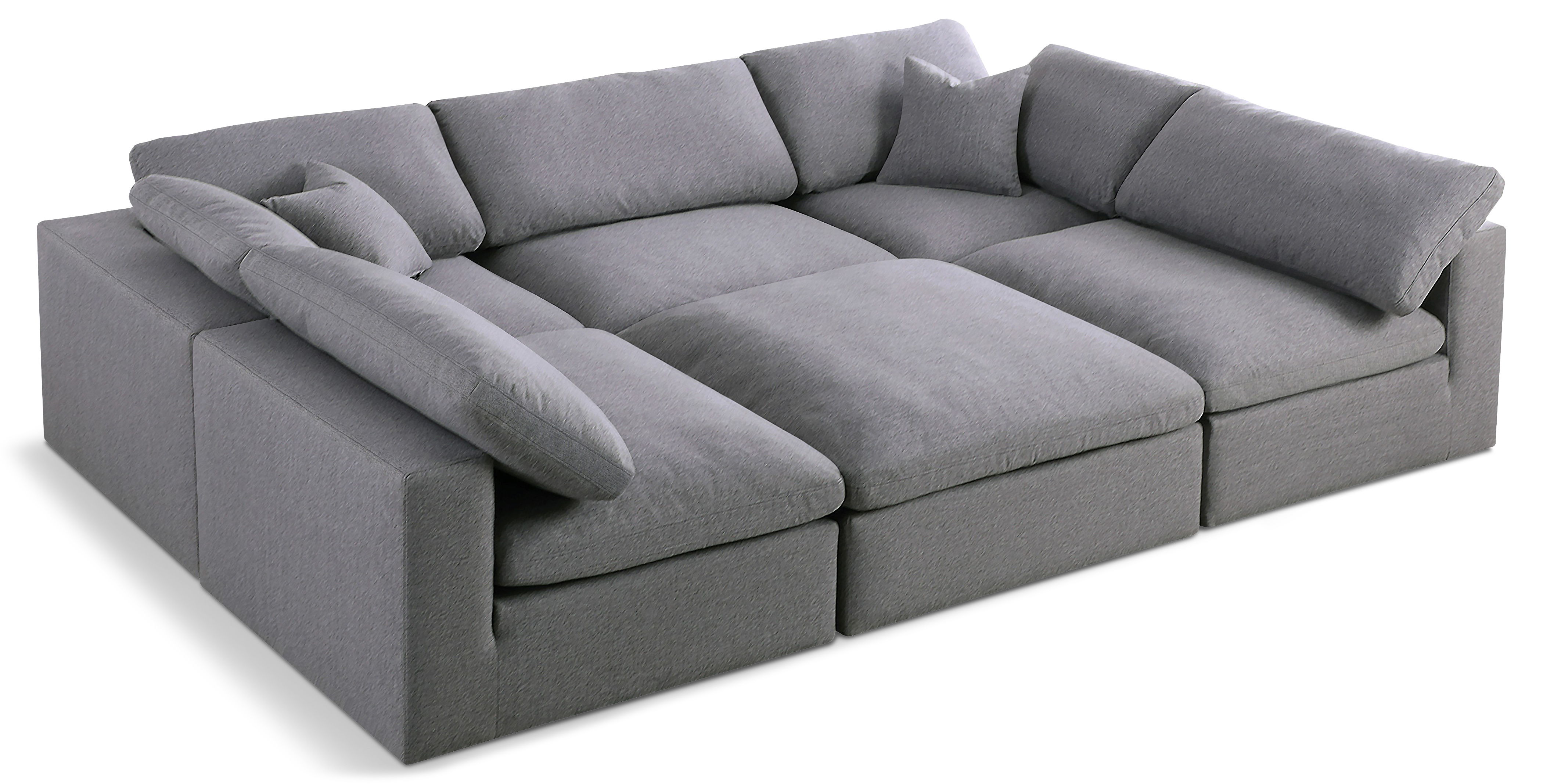 Serene - 6 Piece Modular Sectional - Gray