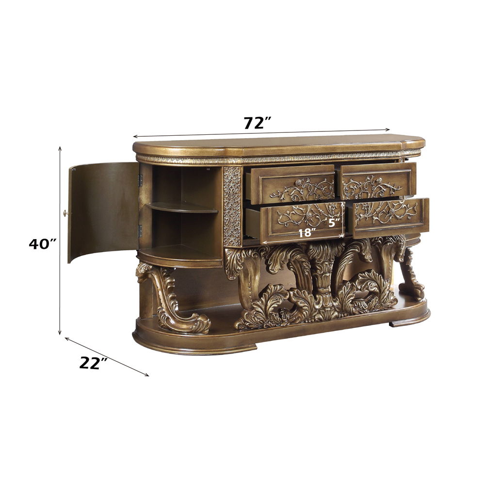 Constantine - Dresser - Brown & Gold, dark brown, view 4