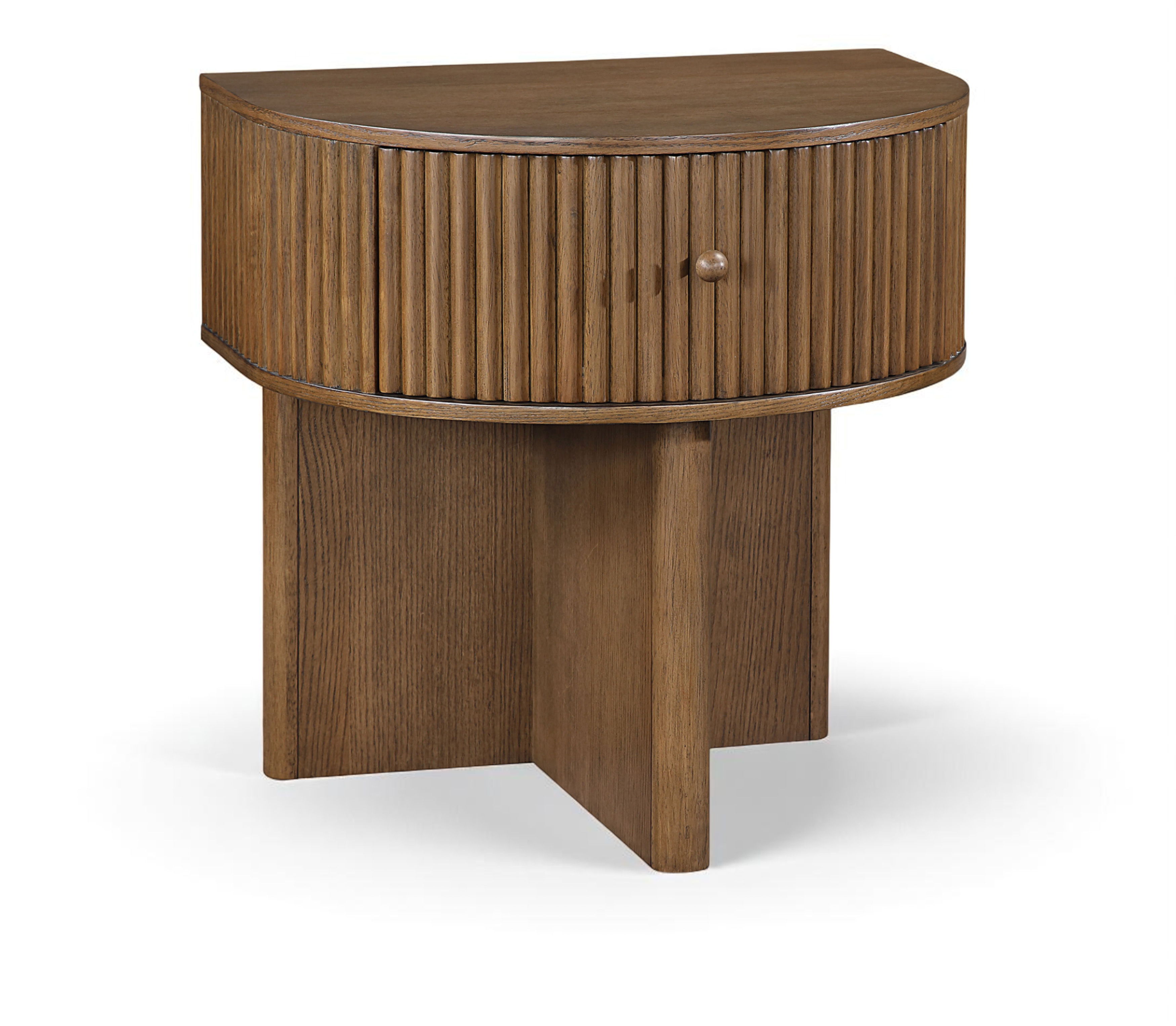 Cortland - Acacia Veneer And Solid Wood Night Stand - Brown
