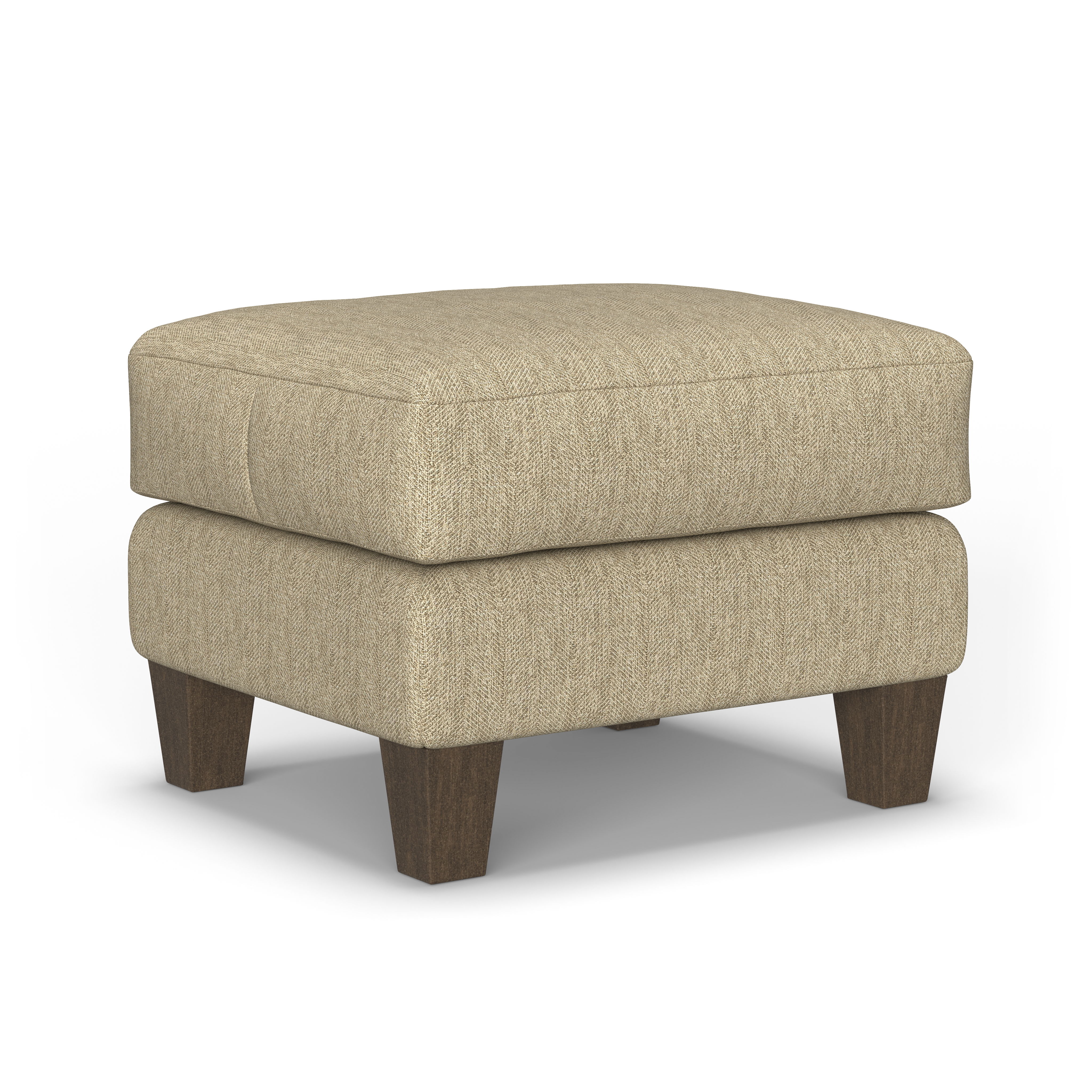 Gianna - Fabric Ottoman, dark brown, view 3