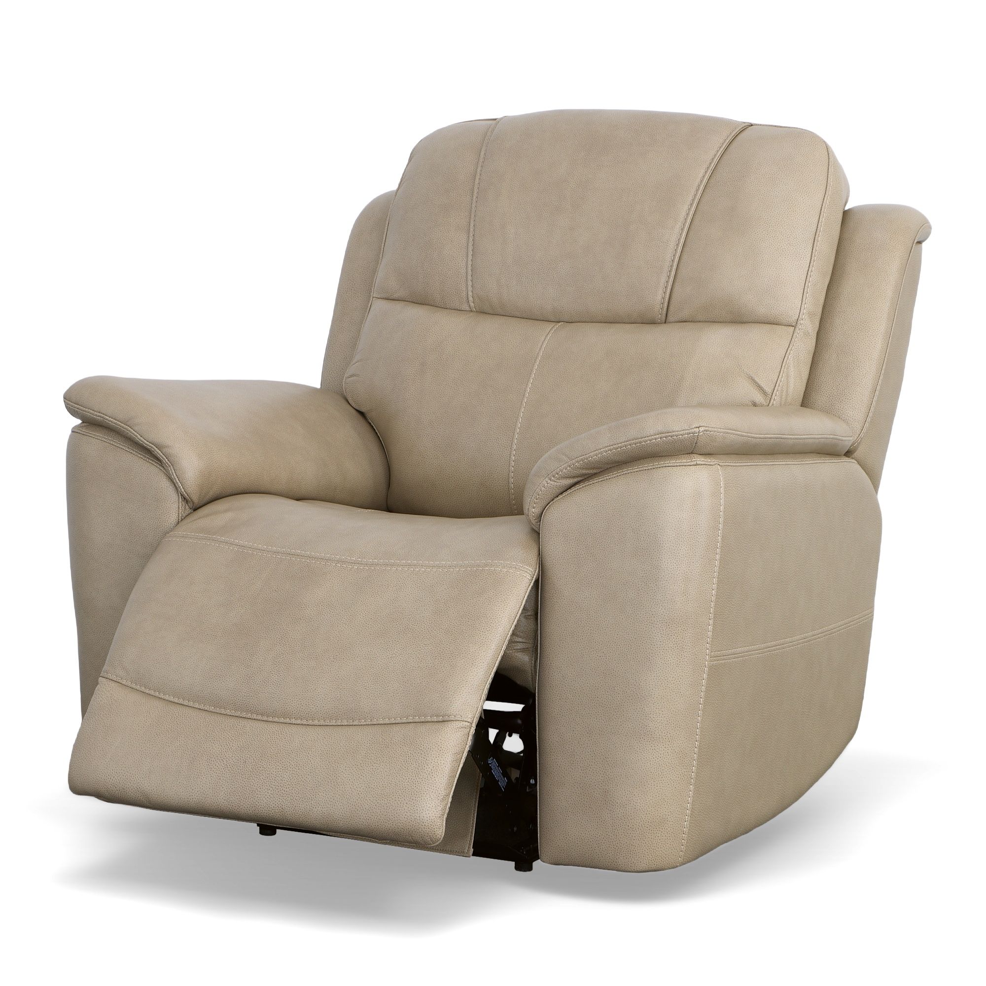 Crew - Power Recliner With Power Headrest & Lumbar - Pebble, beige, view 3