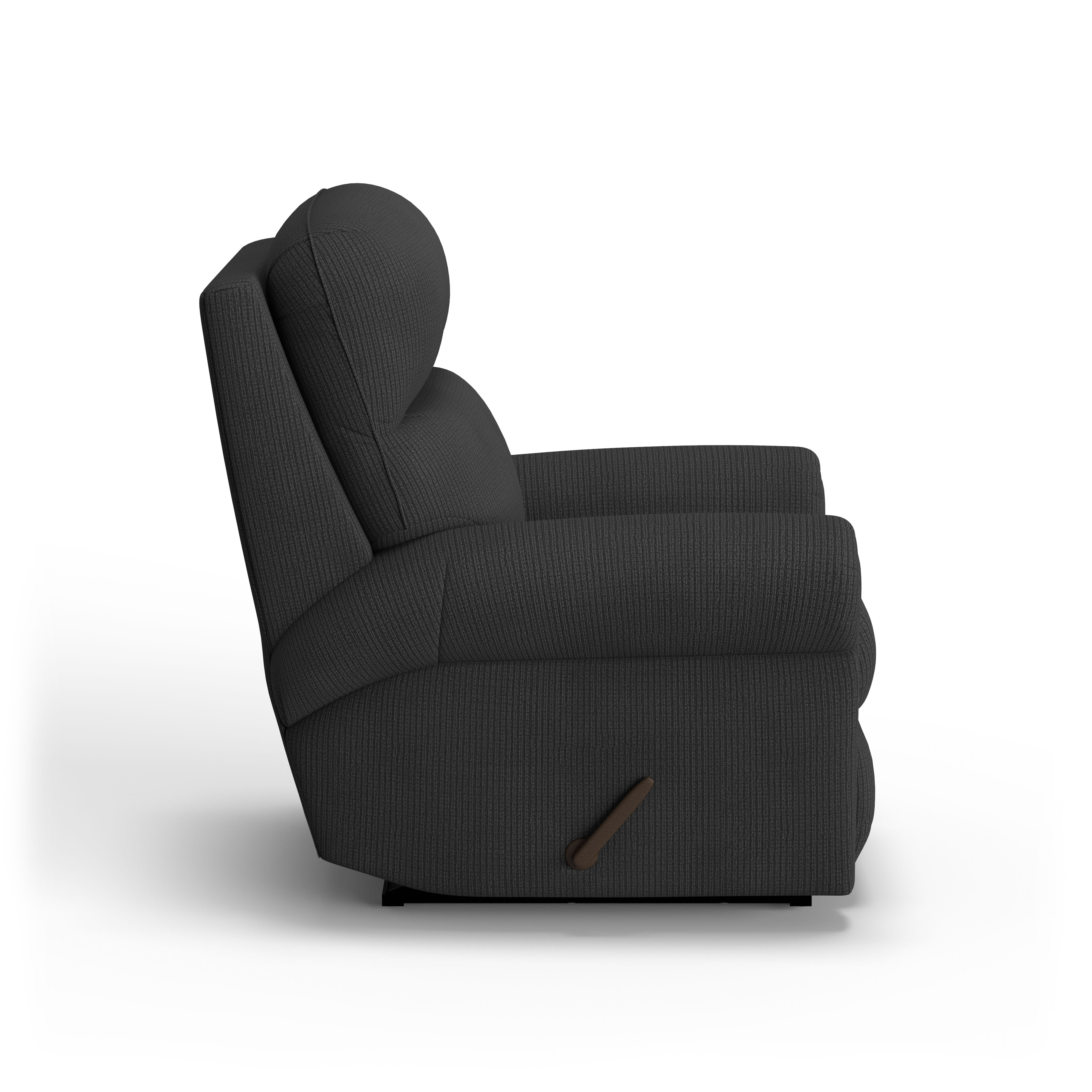 Langston - Traditional Fabric Recliner, dark gray, view 5