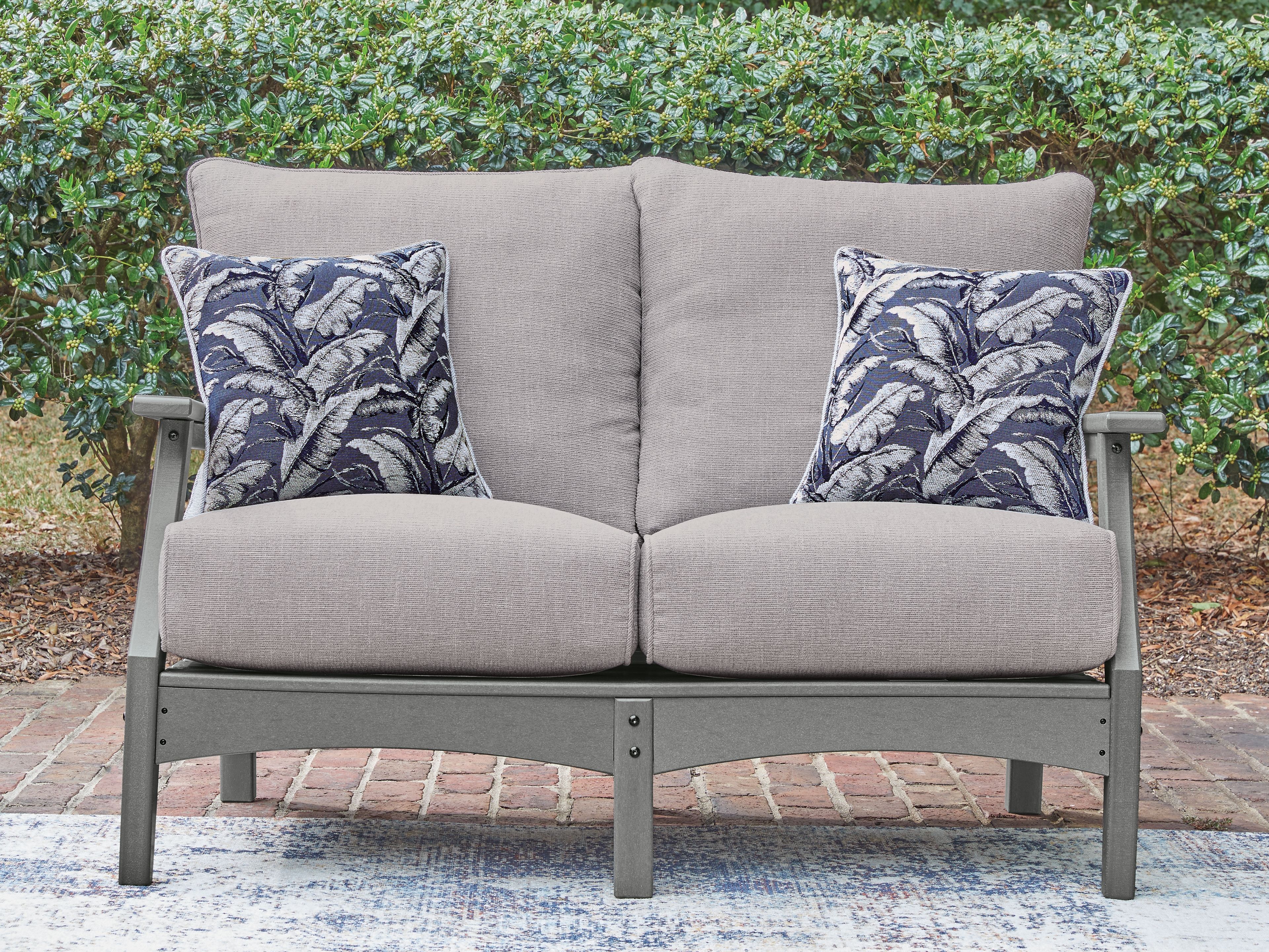 Ashley Furniture Cove Beach - Loveseat With Cushion - Gray - Image 2